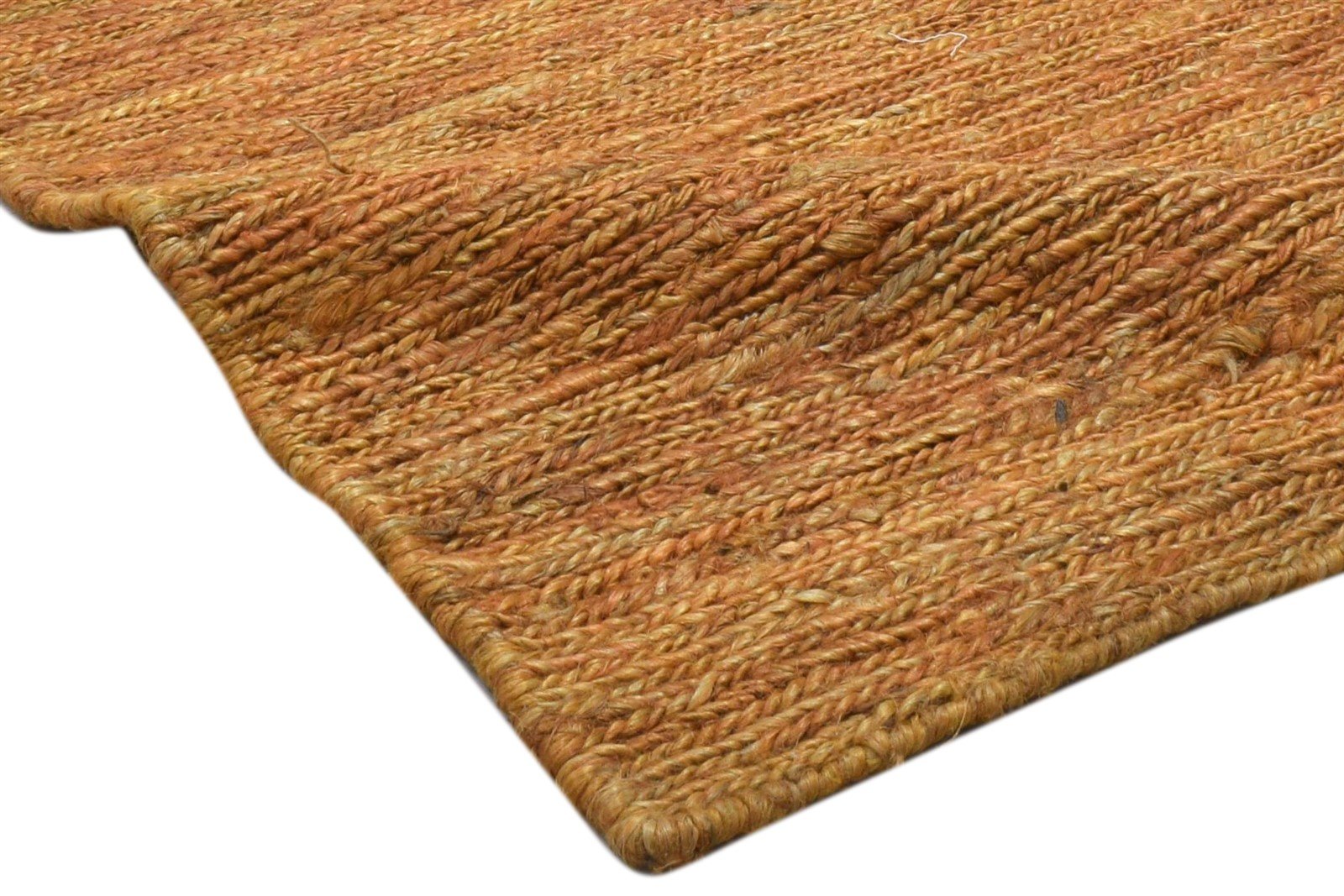2' X 3' Rug Jute Rust Modern Hand Knotted Scandinavian Solid Small Carpet 7860703297685