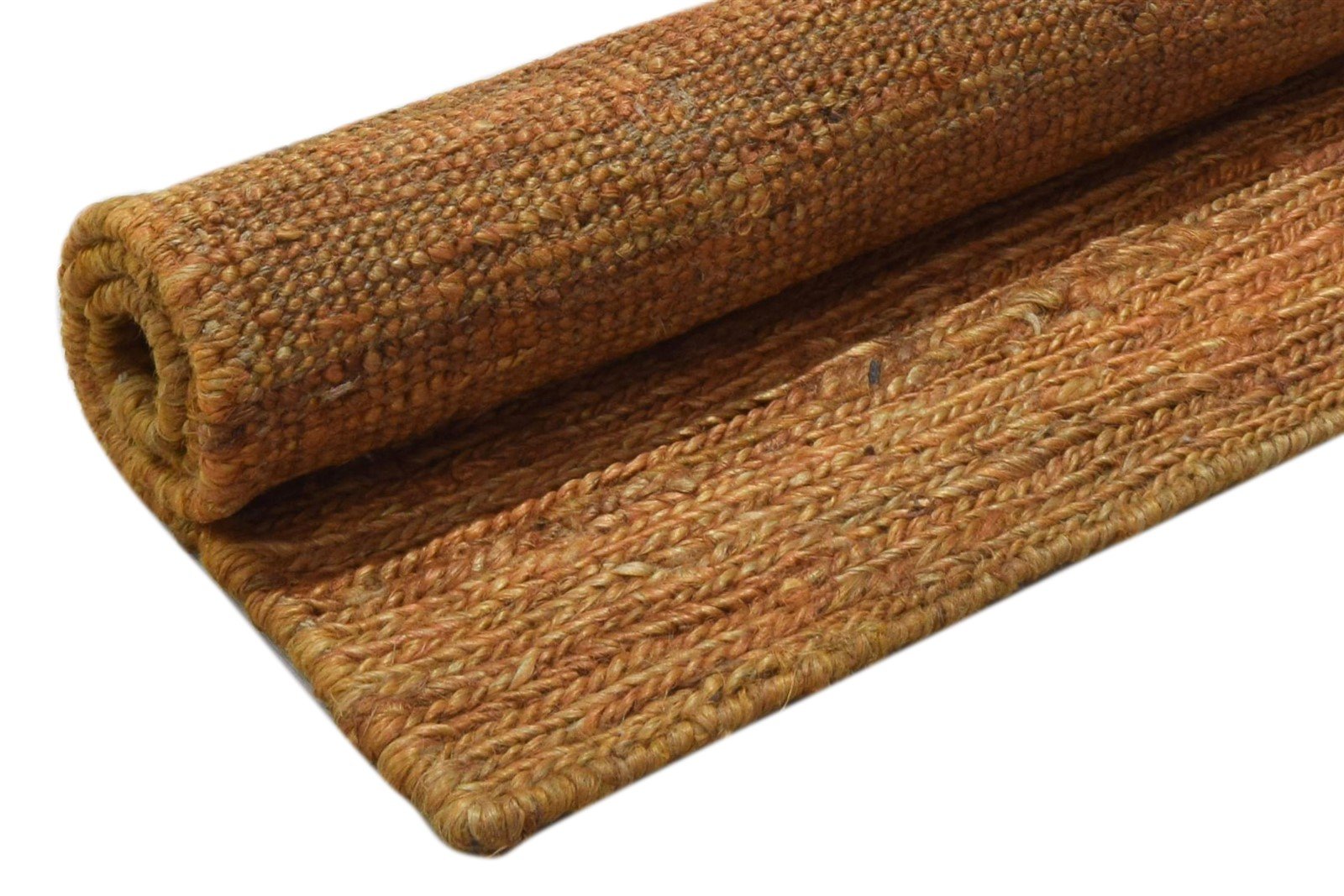 2' X 3' Rug Jute Rust Modern Hand Knotted Scandinavian Solid Small Carpet 7860703297685