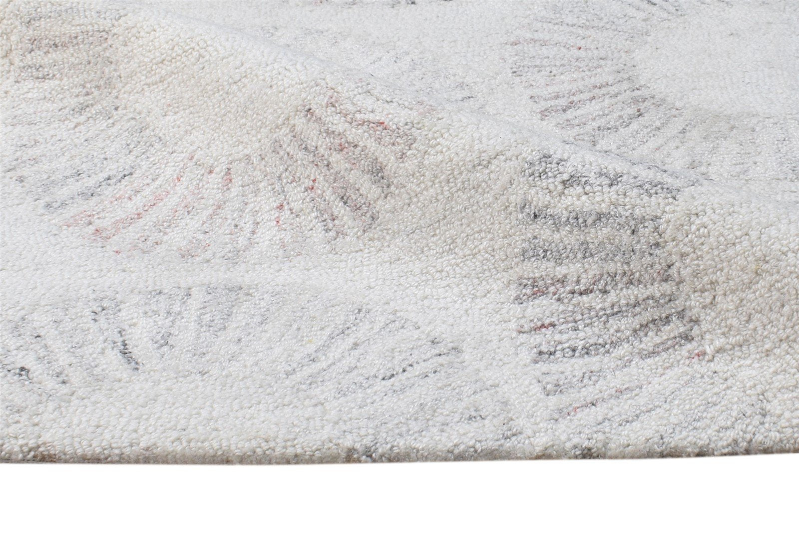 2' X 3' Rug Pet Yarn Grey Modern Hand Tufted Indian Circles Small Carpet 7865133432981
