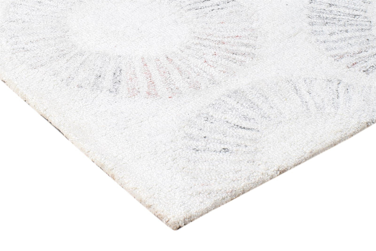 2' X 3' Rug Pet Yarn Grey Modern Hand Tufted Indian Circles Small Carpet 7865133432981