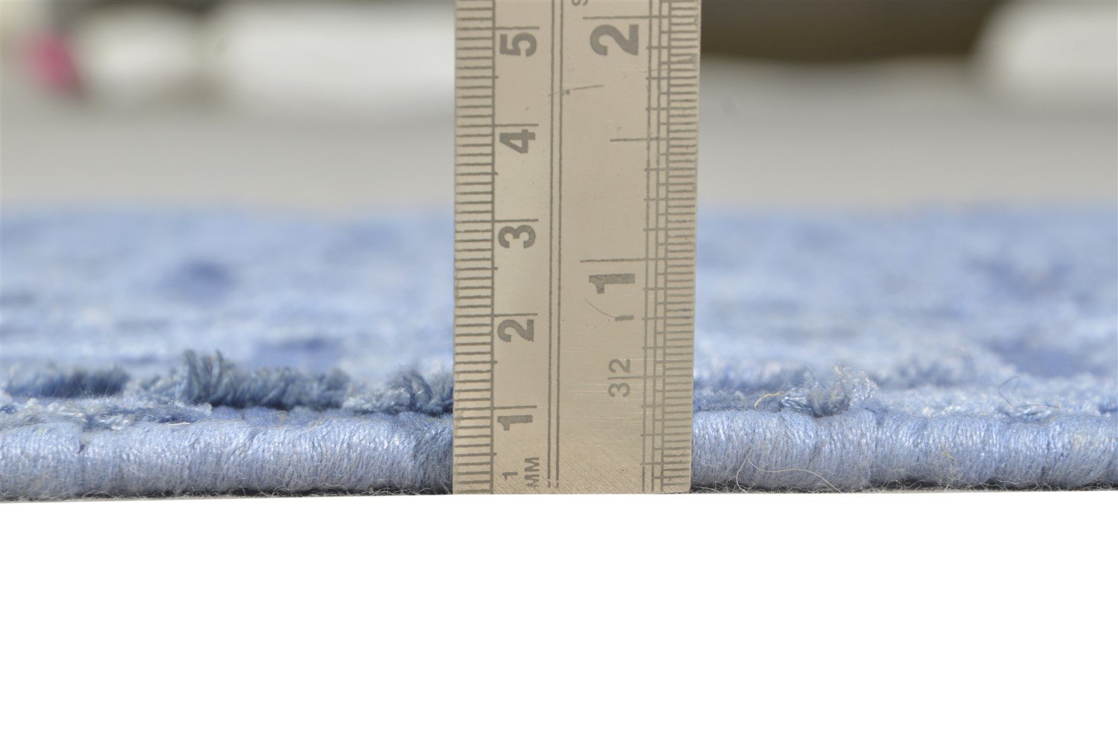 2' X 3' Rug Silk Blue Modern Handloom Scandinavian Nordic Small Carpet 7865132941461
