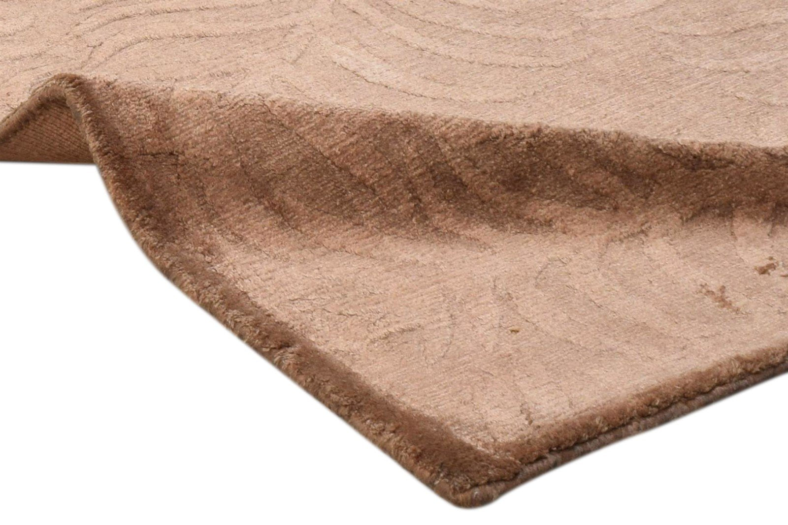 2' X 3' Rug Silk Brown Modern Handloom French Floral Small Carpet 7860698054805