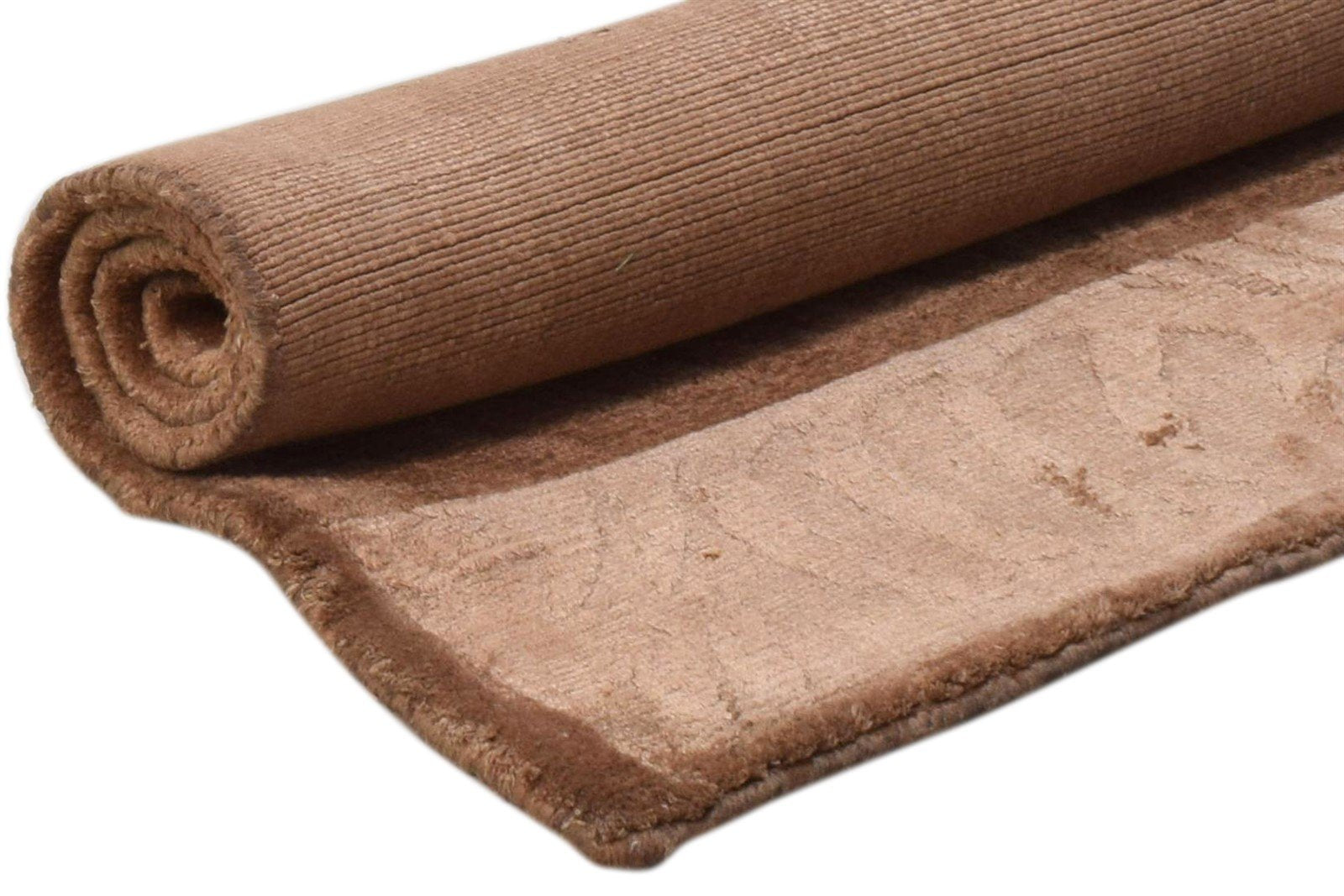 2' X 3' Rug Silk Brown Modern Handloom French Floral Small Carpet 7860698054805