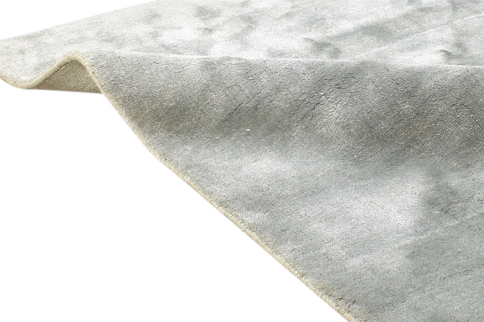 2' X 3' Rug Silk Grey Modern Hand Woven Scandinavian Solid Small Carpet 7865141821589