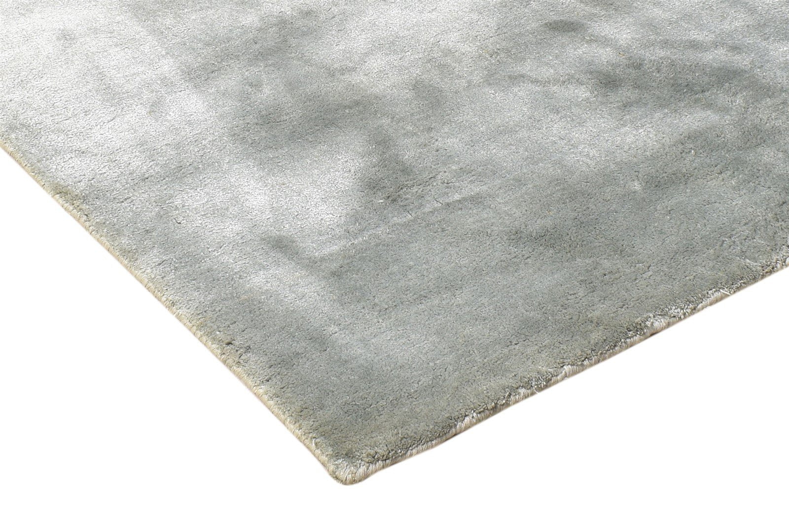 2' X 3' Rug Silk Grey Modern Hand Woven Scandinavian Solid Small Carpet 7865141821589