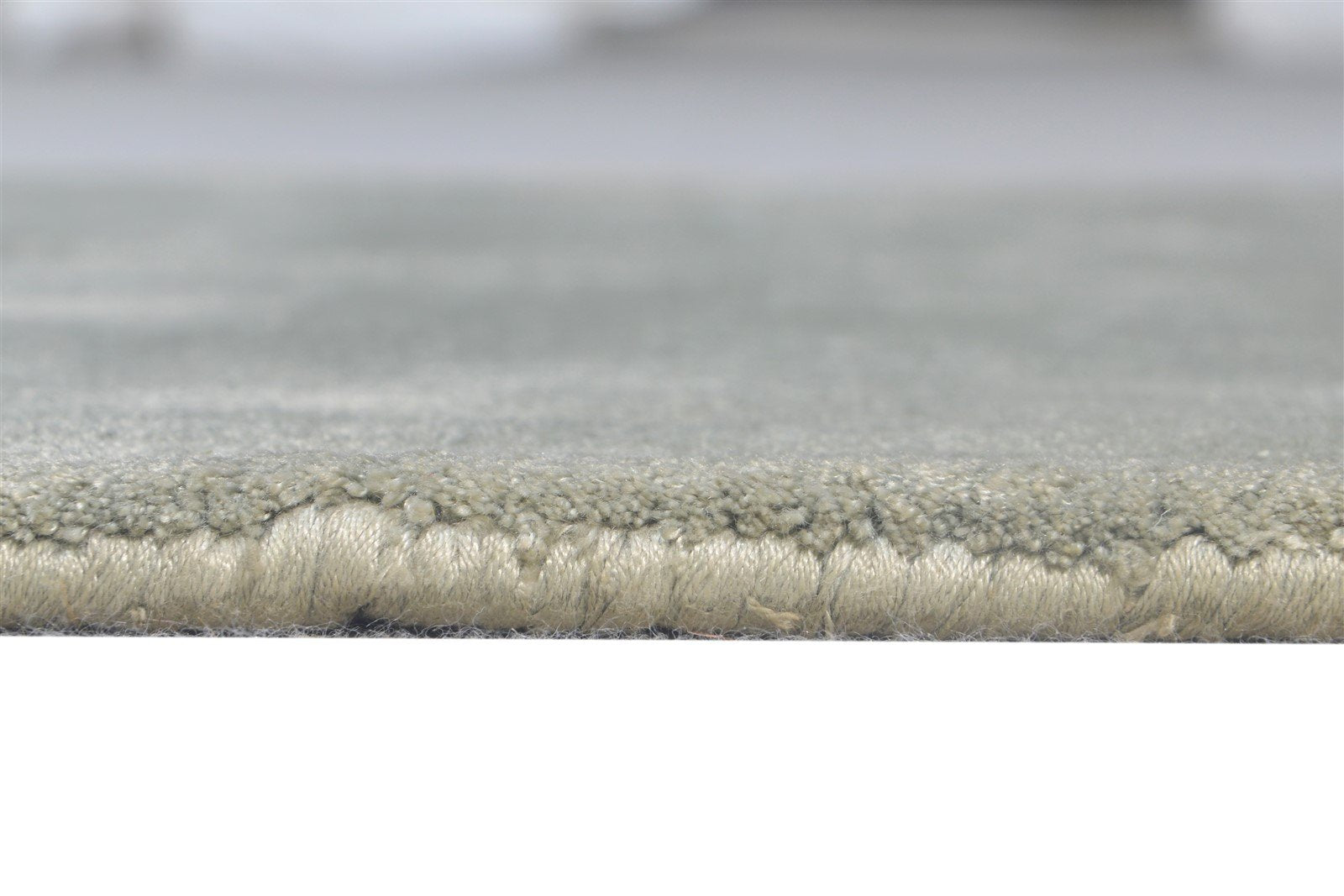 2' X 3' Rug Silk Grey Modern Hand Woven Scandinavian Solid Small Carpet 7865141821589