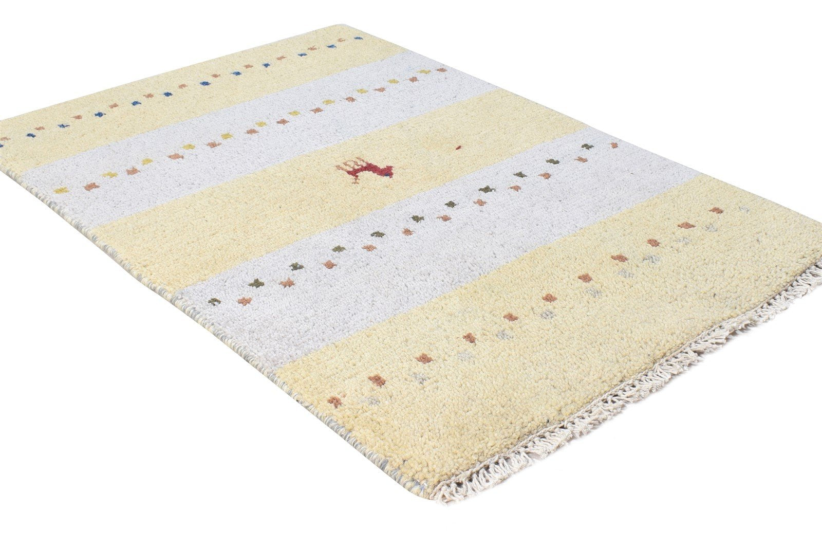 2' X 3' Rug Wool Beige Southwestern Hand Knotted American Tribal Small Carpet 7865062424725