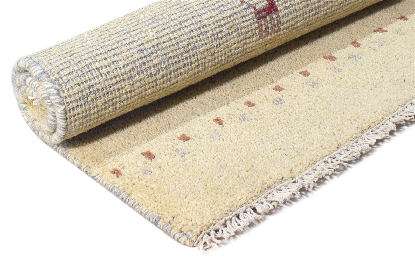 2' X 3' Rug Wool Beige Southwestern Hand Knotted American Tribal Small Carpet 7865062424725