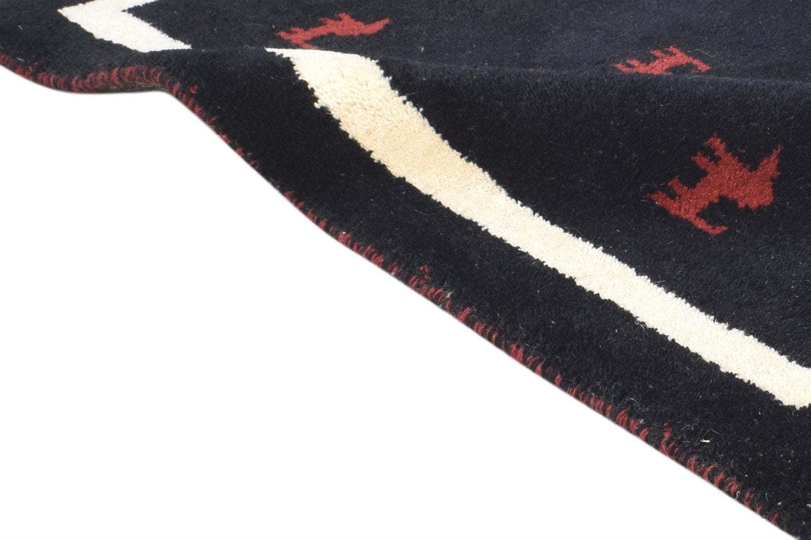 Elene 2' X 3' Rug Wool Black Tribal Hand Knotted Gabbeh Southwestern 7864502714517