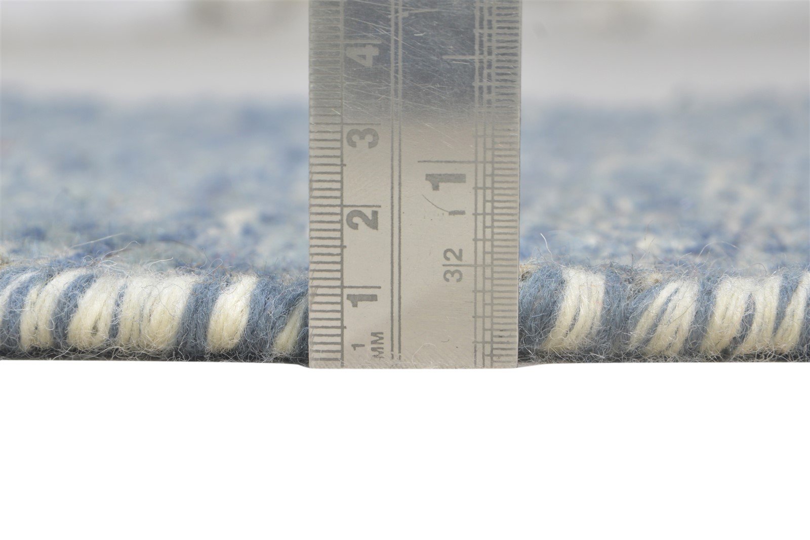2' X 3' Rug Wool Blue Modern Dhurrie Scandinavian Nordic Small Carpet 7865012551829