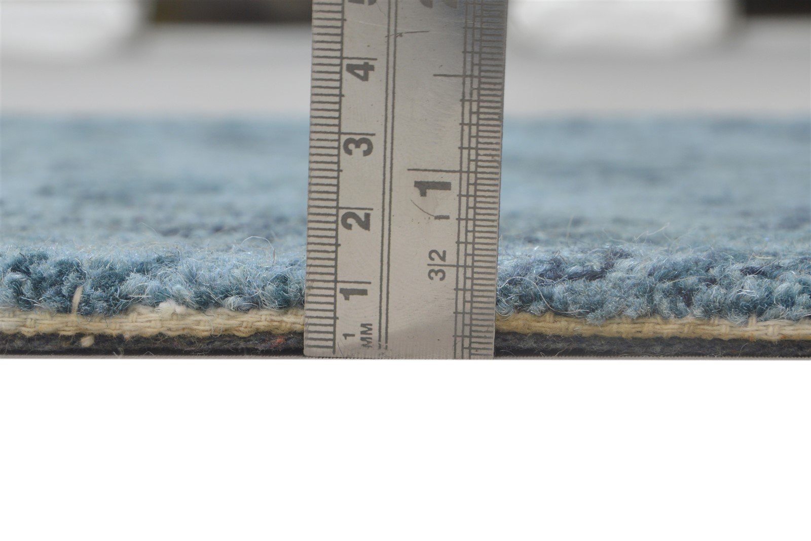2' X 3' Rug Wool Blue Modern Hand Tufted Moroccan Chevron Small Carpet 7864141643925