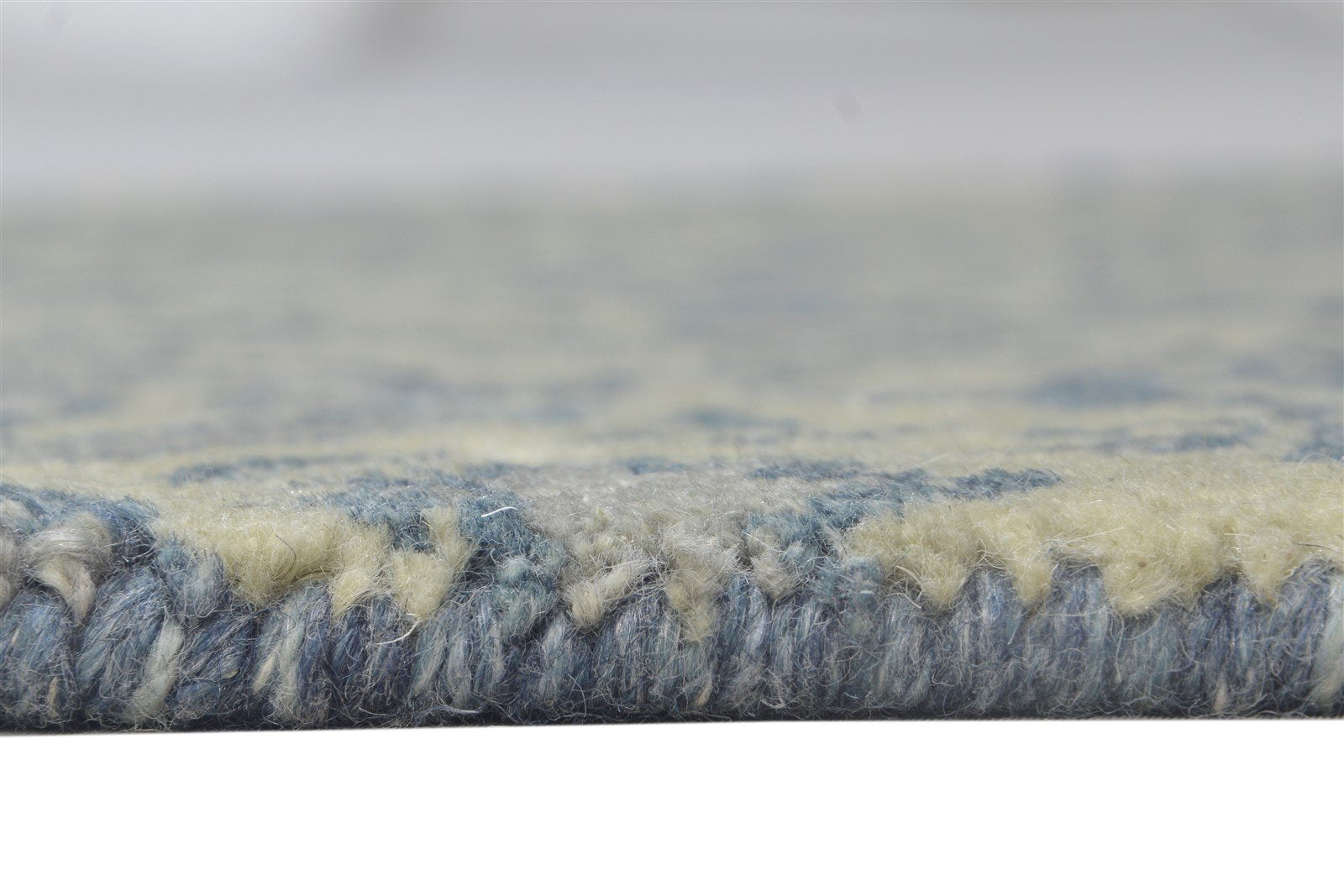2' X 3' Rug Wool Blue Modern Hand Tufted Moroccan Trellis Small Carpet 7864136859797