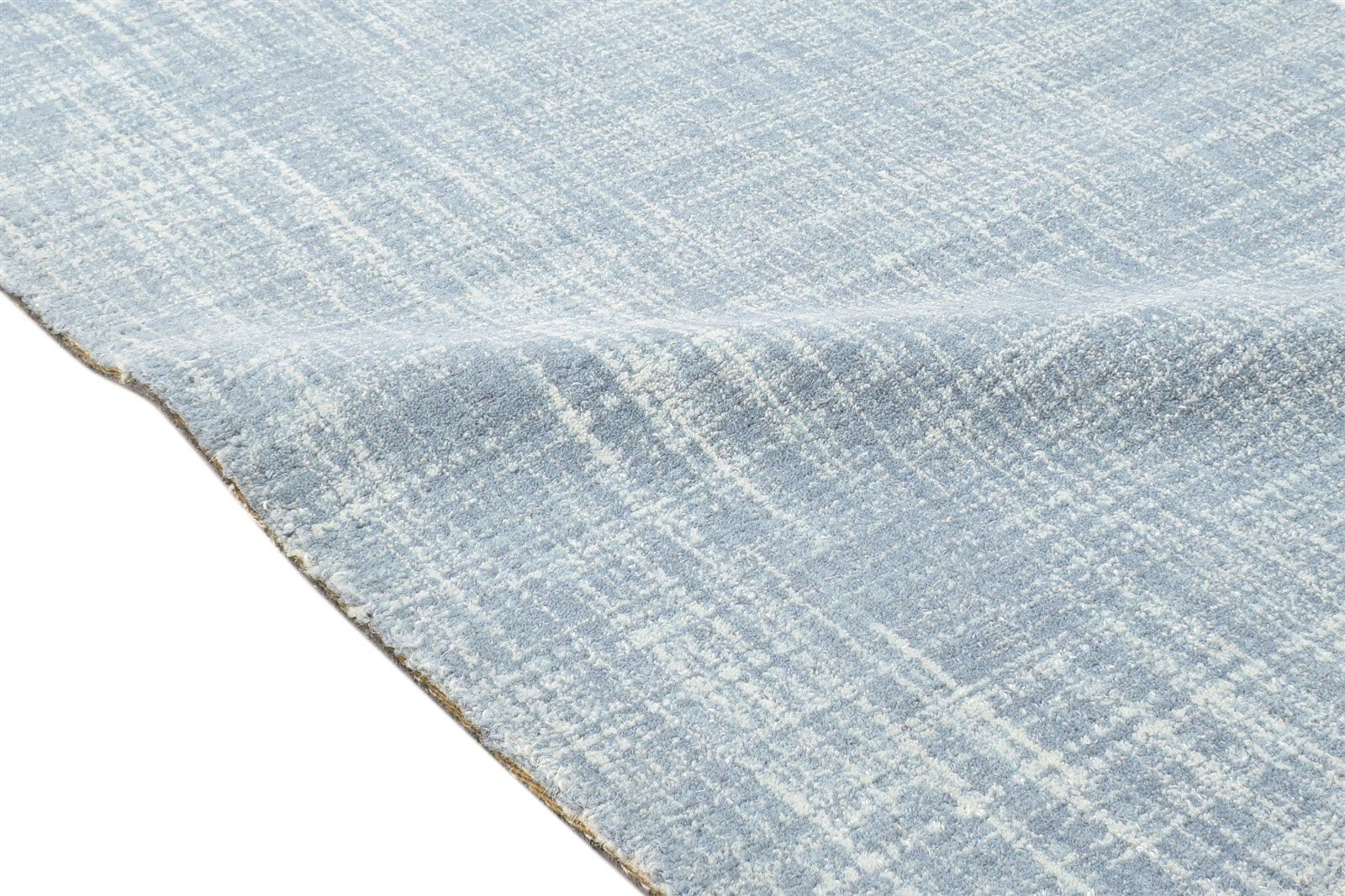 2' X 3' Rug Wool Blue Modern Hand Tufted Scandinavian Geometric Small Carpet 7864141840533