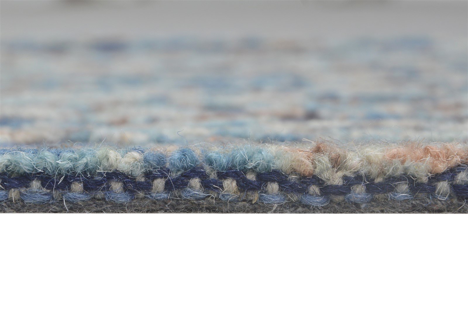 2' X 3' Rug Wool Blue Modern Hand Tufted Scandinavian Nordic Small Carpet 7865180225685