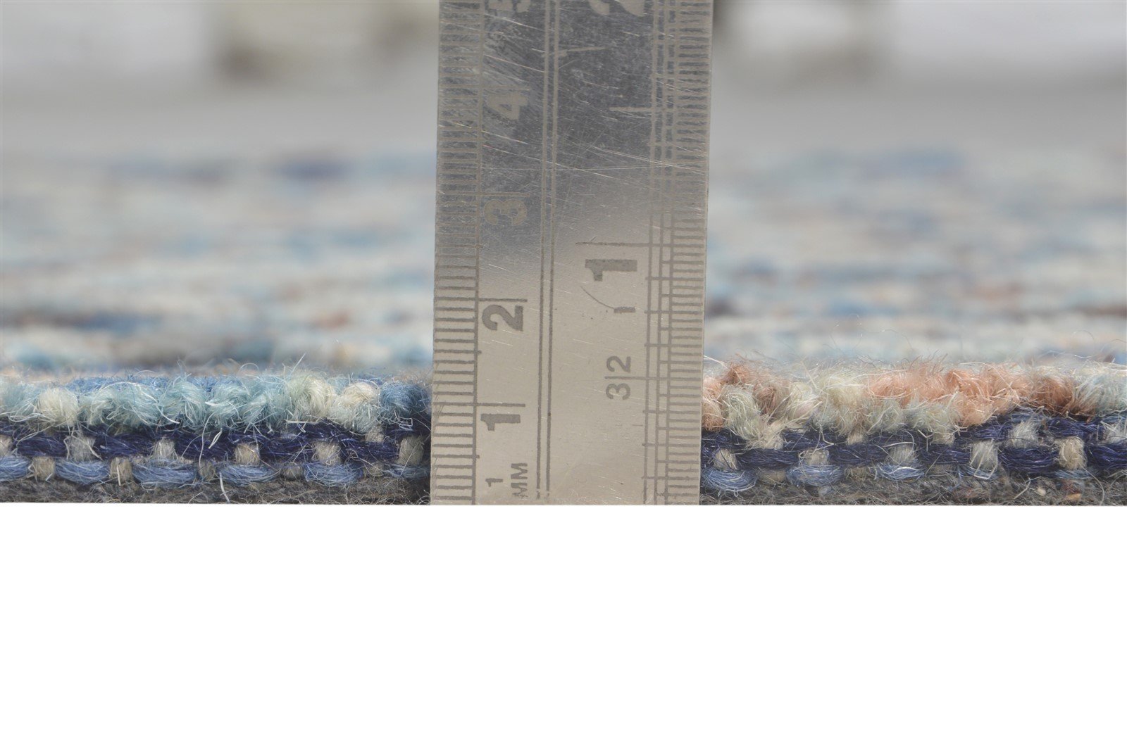 2' X 3' Rug Wool Blue Modern Hand Tufted Scandinavian Nordic Small Carpet 7865180225685