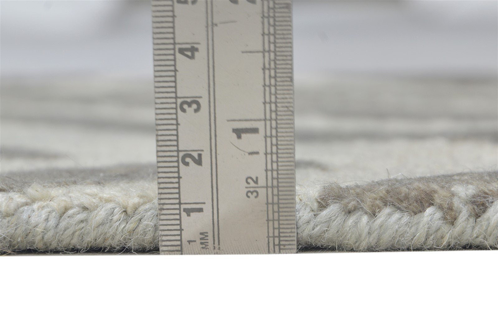 2' X 3' Rug Wool Brown Modern Hand Tufted Scandinavian Geometric Small Carpet 7864138662037