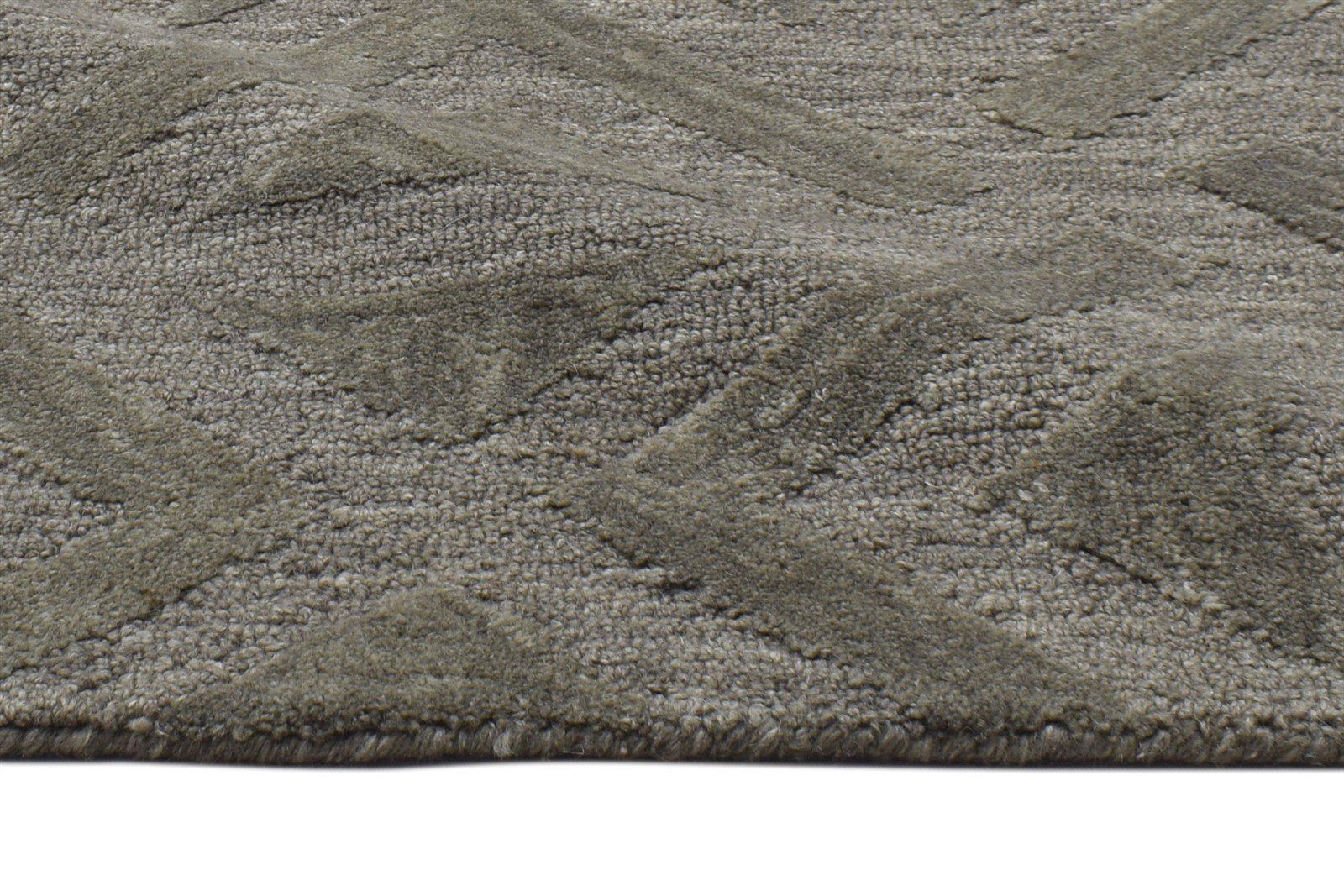 2' X 3' Rug Wool Brown Modern Hand Tufted Scandinavian Trellis Small Carpet 7864133582997