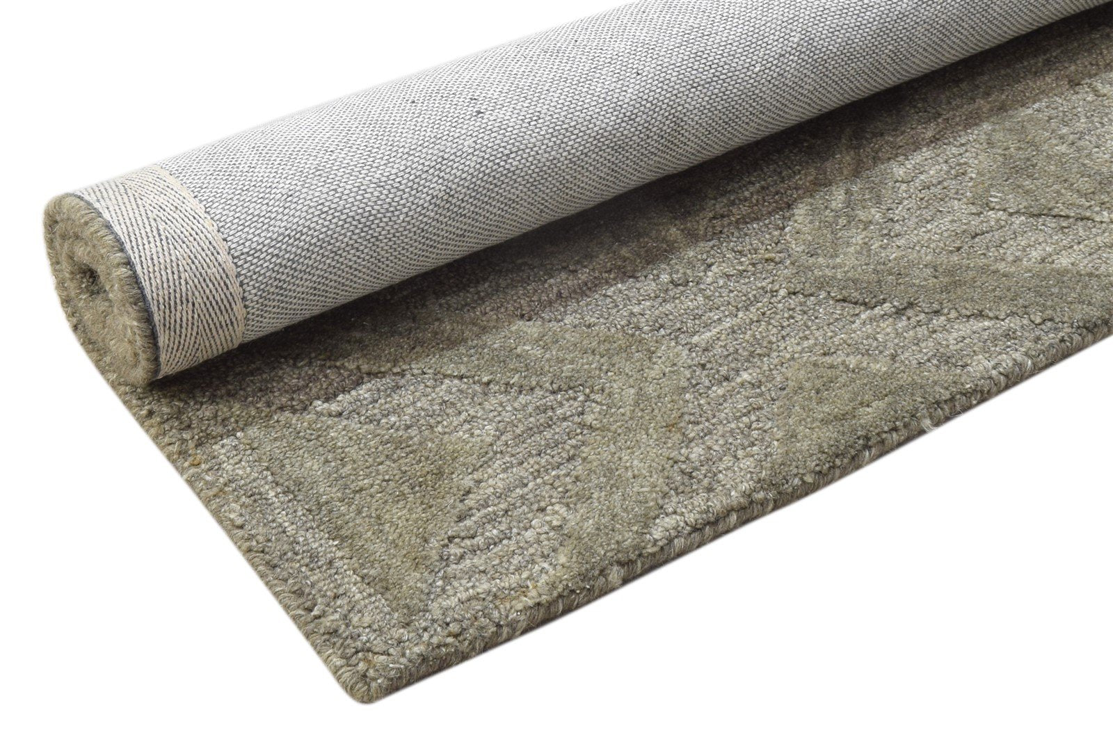 2' X 3' Rug Wool Brown Modern Hand Tufted Scandinavian Trellis Small Carpet 7864133582997