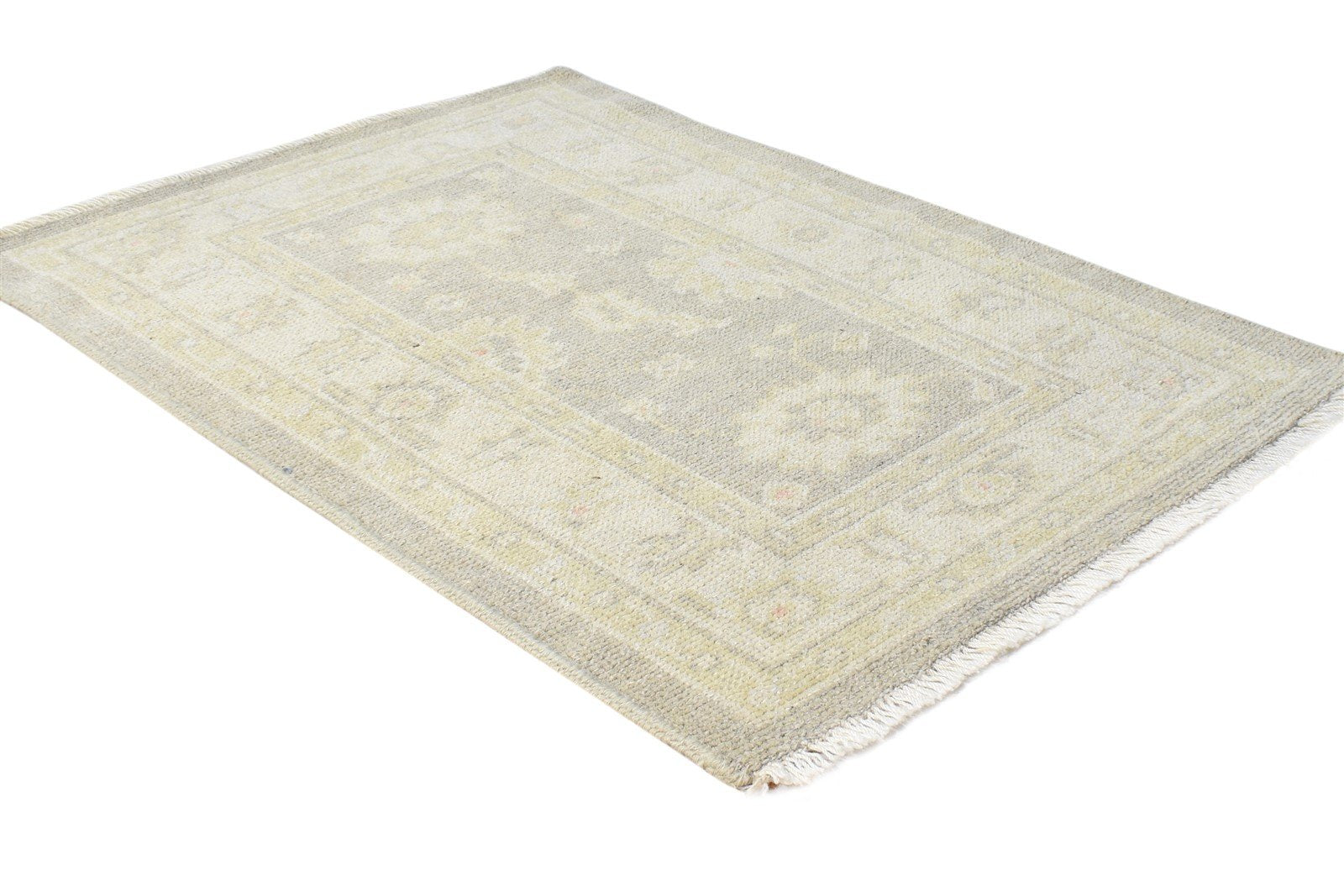 2' X 3' Rug Wool Brown Persian Hand Knotted Oushak Oriental Small Carpet 7865155485845