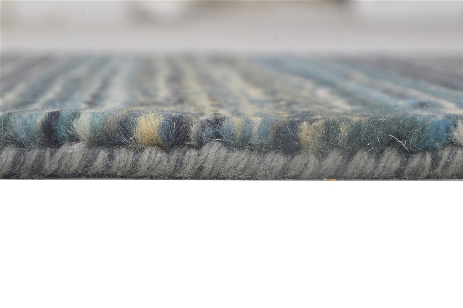 2' X 3' Rug Wool Charcoal Modern Hand Knotted Bohemian Striped Small Carpet 7864173658261