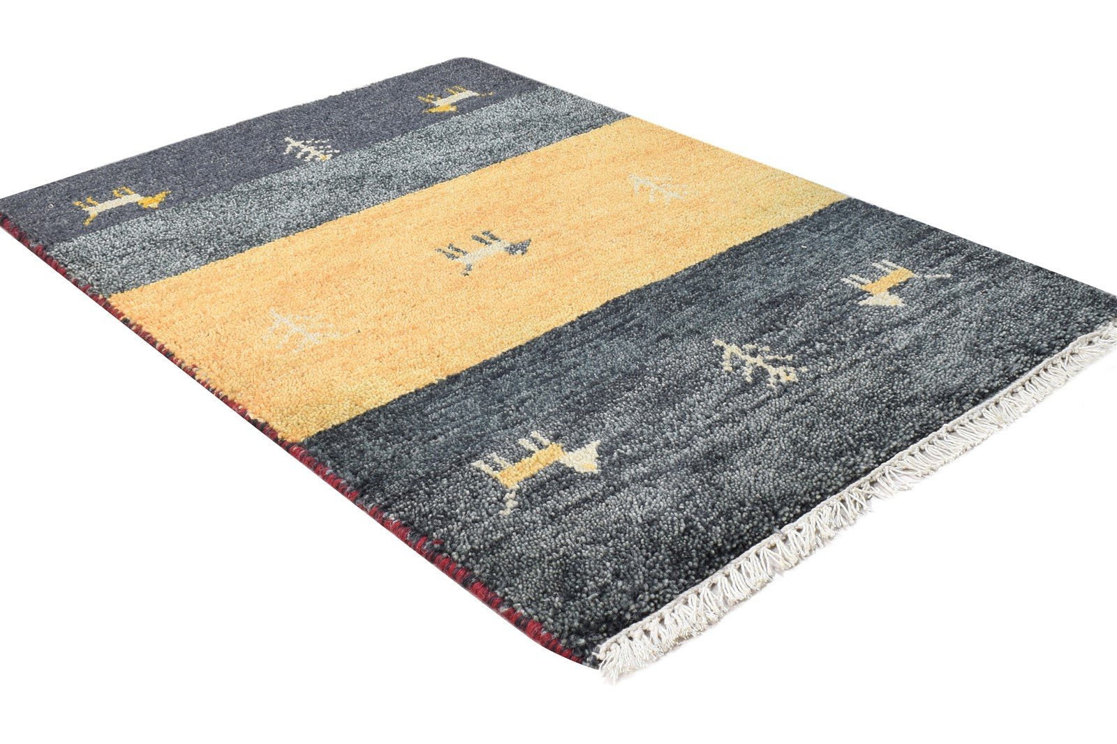 2' X 3' Rug Wool Charcoal Southwestern Hand Knotted American Tribal Small Carpet 7865062949013