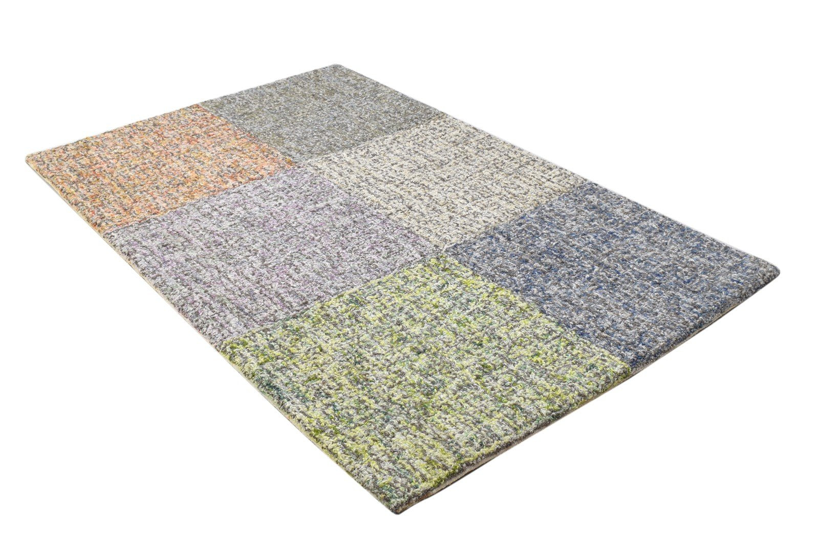 2' X 3' Rug Wool Colorful Modern Hand Tufted Scandinavian Geometric Small Carpet 7864134467733