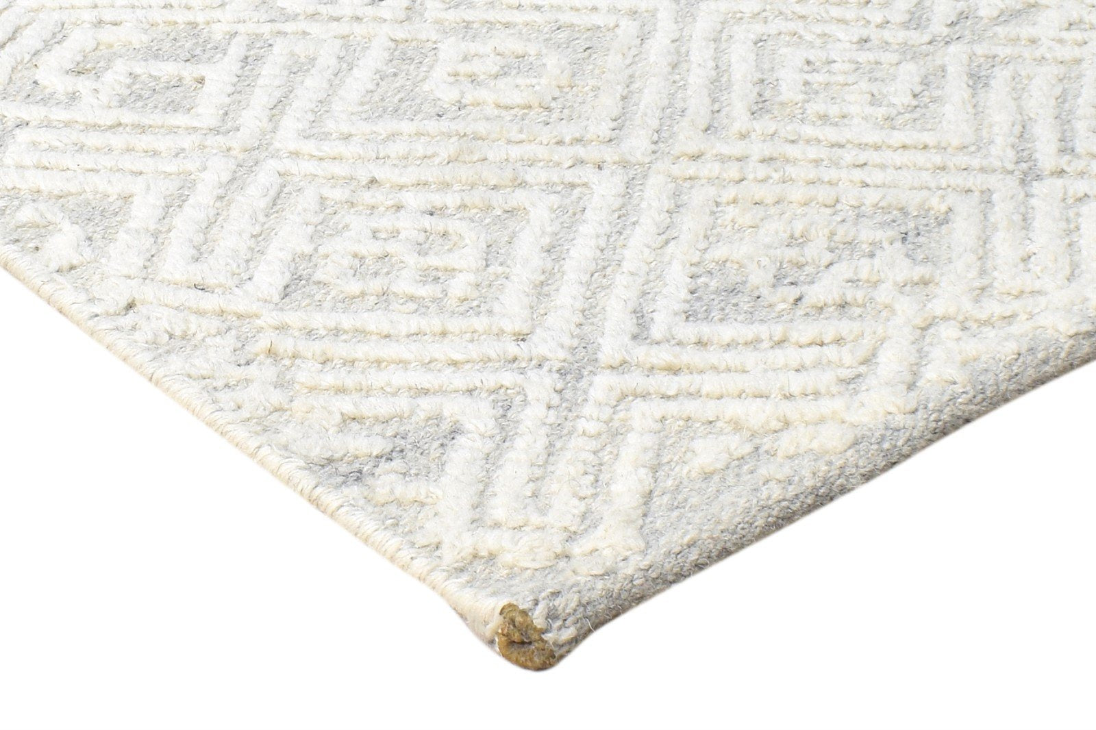 Felicdad 2' X 3' Rug Wool Cream Modern Hand Knotted Scandinavian Nordic 7865122816149