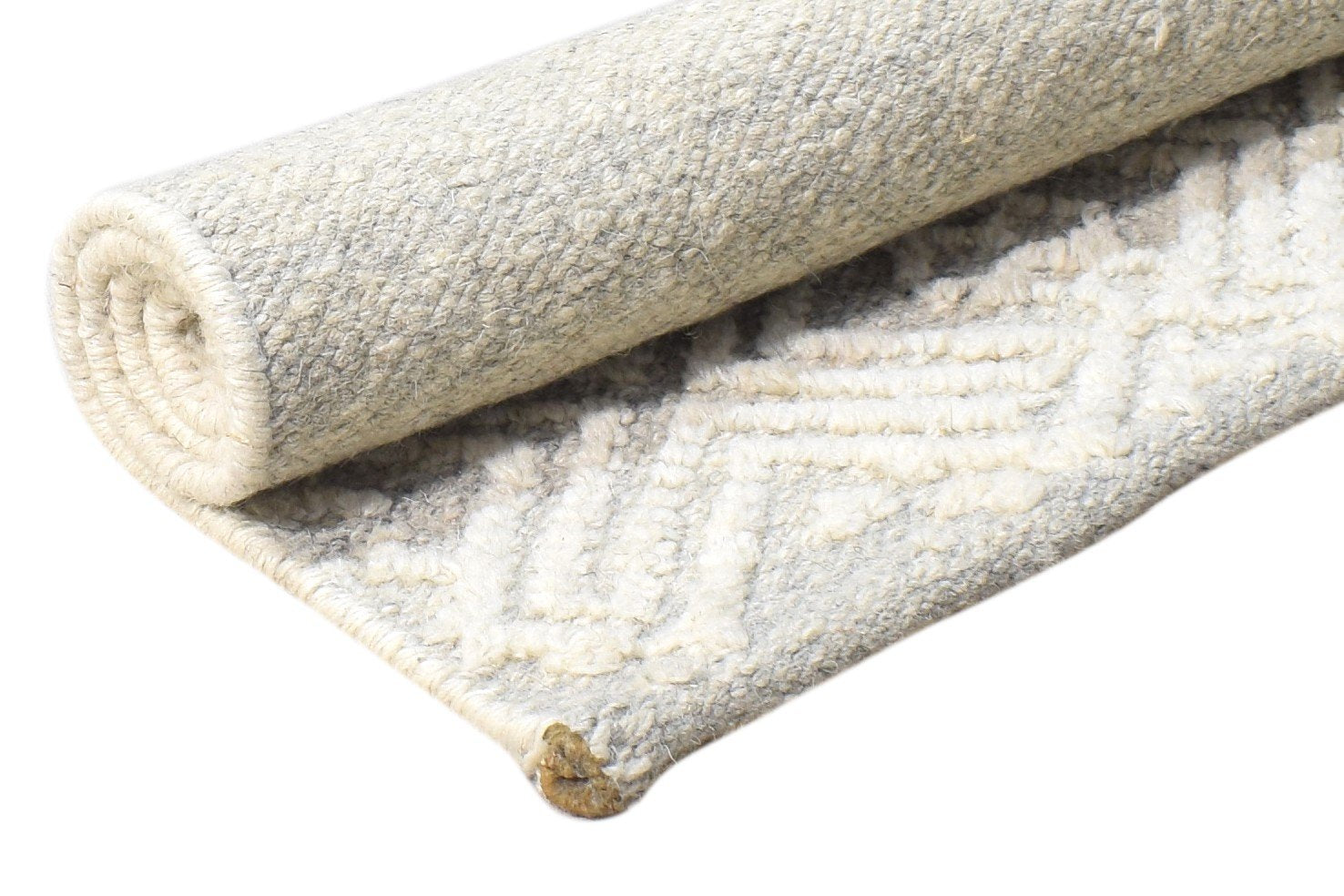 Felicdad 2' X 3' Rug Wool Cream Modern Hand Knotted Scandinavian Nordic 7865122816149