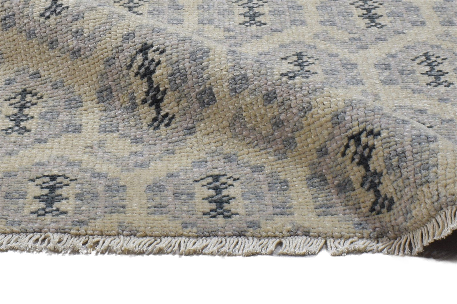 2' X 3' Rug Wool Cream Persian Hand Knotted Bokhara Oriental Small Carpet 7864118411413
