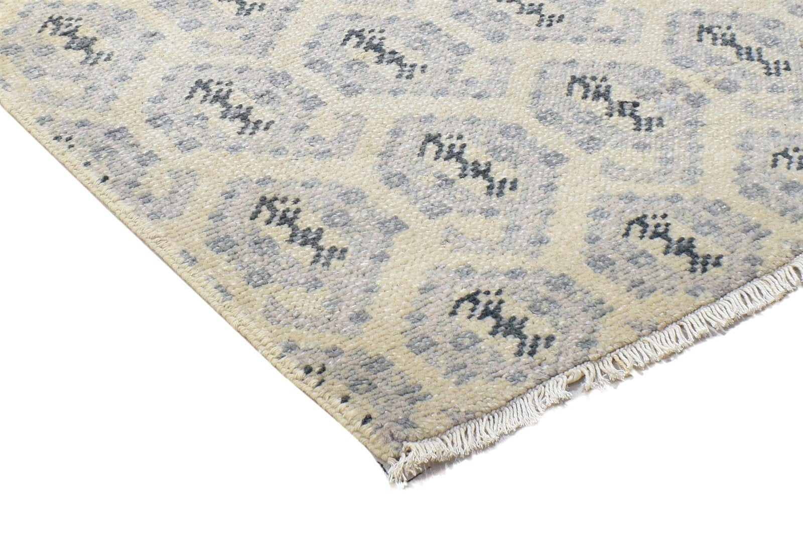 2' X 3' Rug Wool Cream Persian Hand Knotted Bokhara Oriental Small Carpet 7864118411413