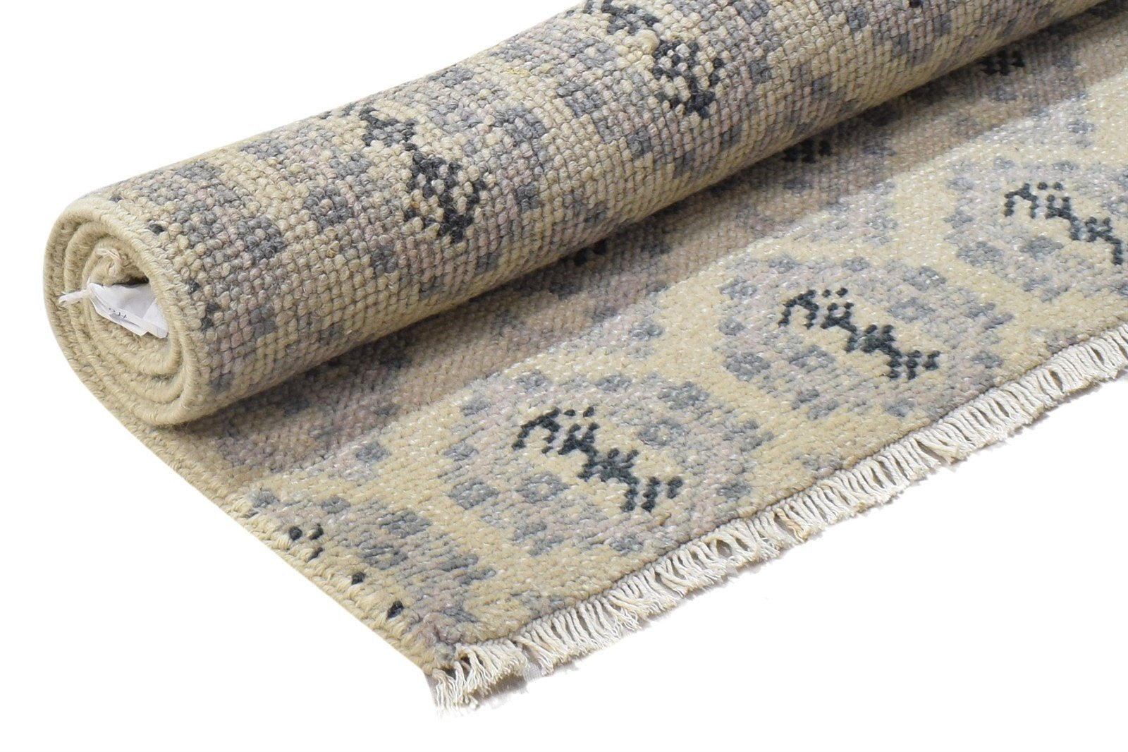 2' X 3' Rug Wool Cream Persian Hand Knotted Bokhara Oriental Small Carpet 7864118411413
