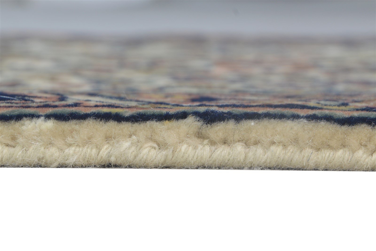 2' X 3' Rug Wool Cream Persian Hand Knotted Kashan Oriental Small Carpet 7864677662869