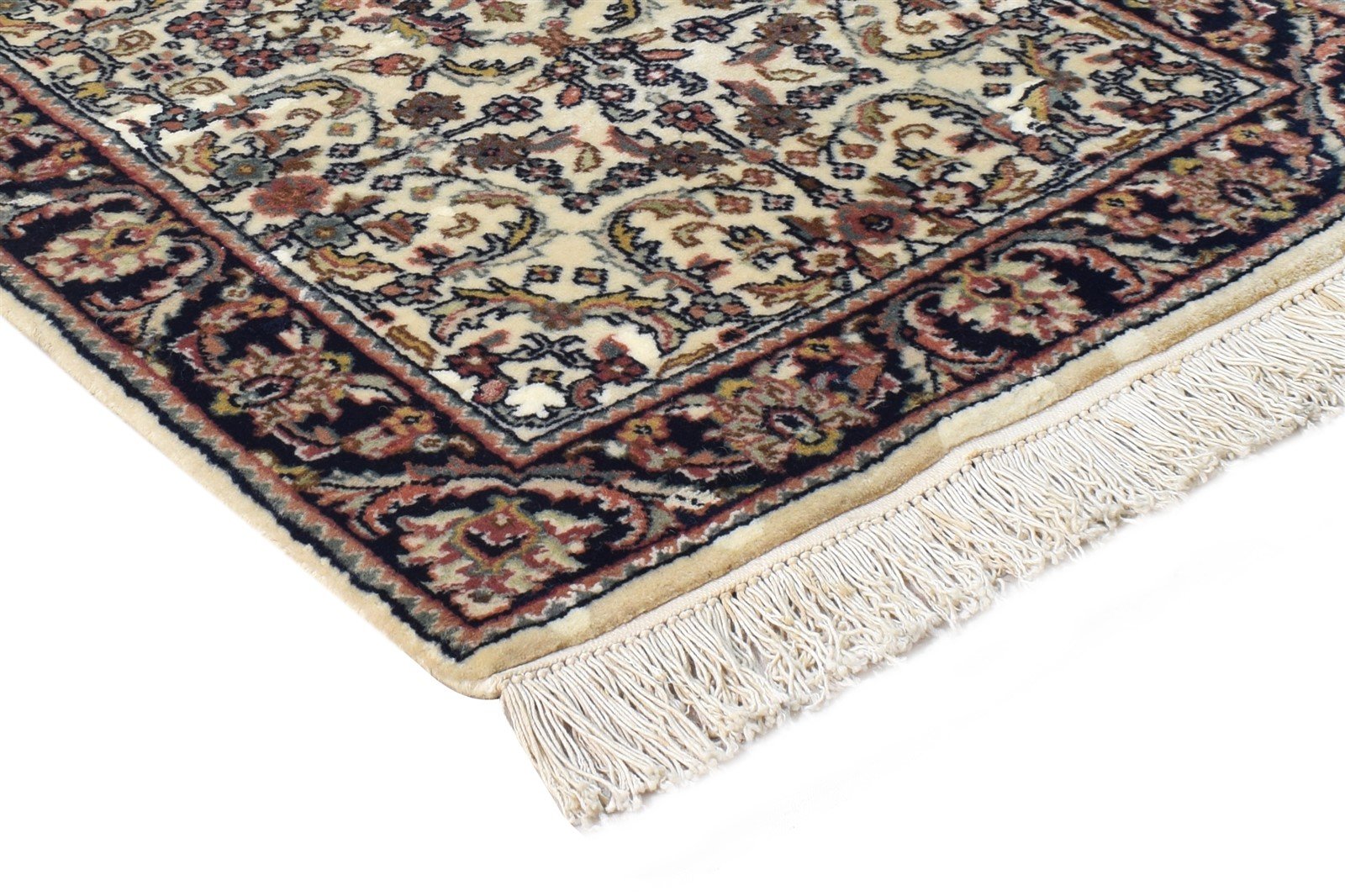 2' X 3' Rug Wool Cream Persian Hand Knotted Kashan Oriental Small Carpet 7864677662869