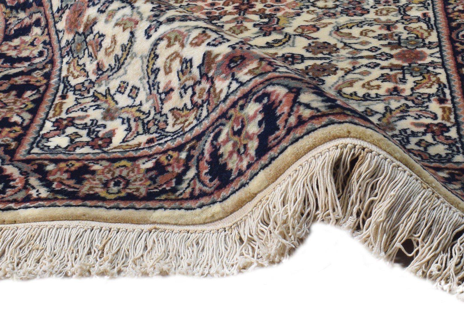 2' X 3' Rug Wool Cream Persian Hand Knotted Kashan Oriental Small Carpet 7864677662869