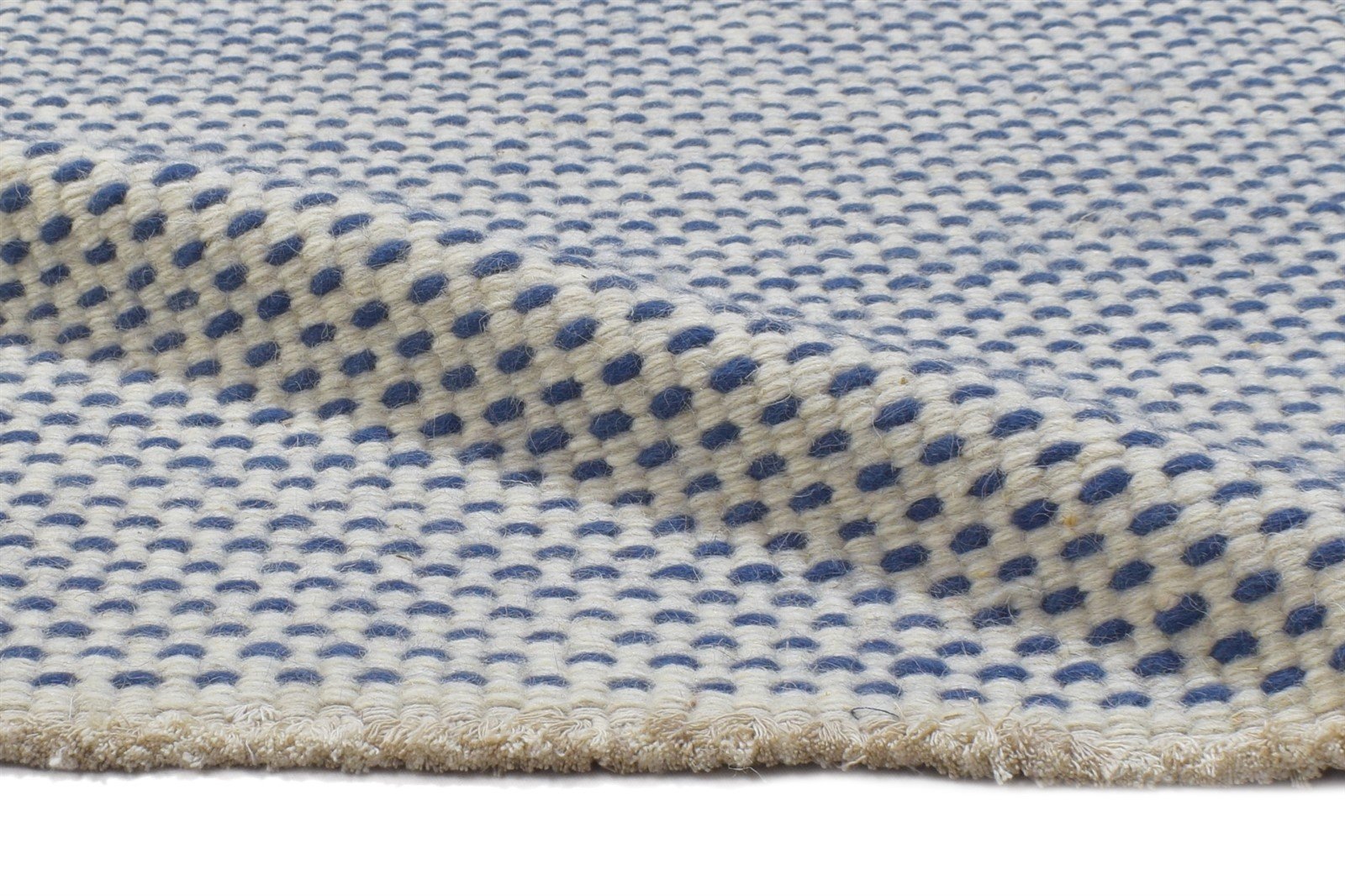2' X 3' Rug Wool Dark Grey Modern Dhurrie Scandinavian Polka Dots Small Carpet 7864198037653