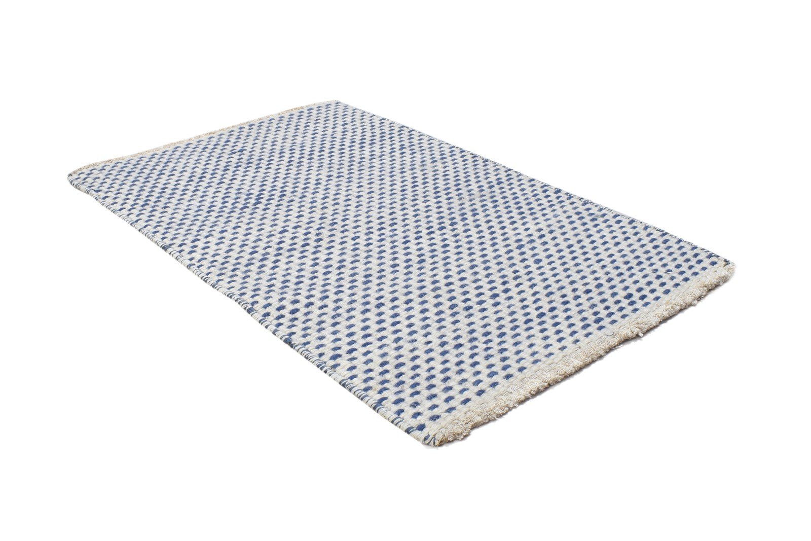 2' X 3' Rug Wool Dark Grey Modern Dhurrie Scandinavian Polka Dots Small Carpet 7864198037653