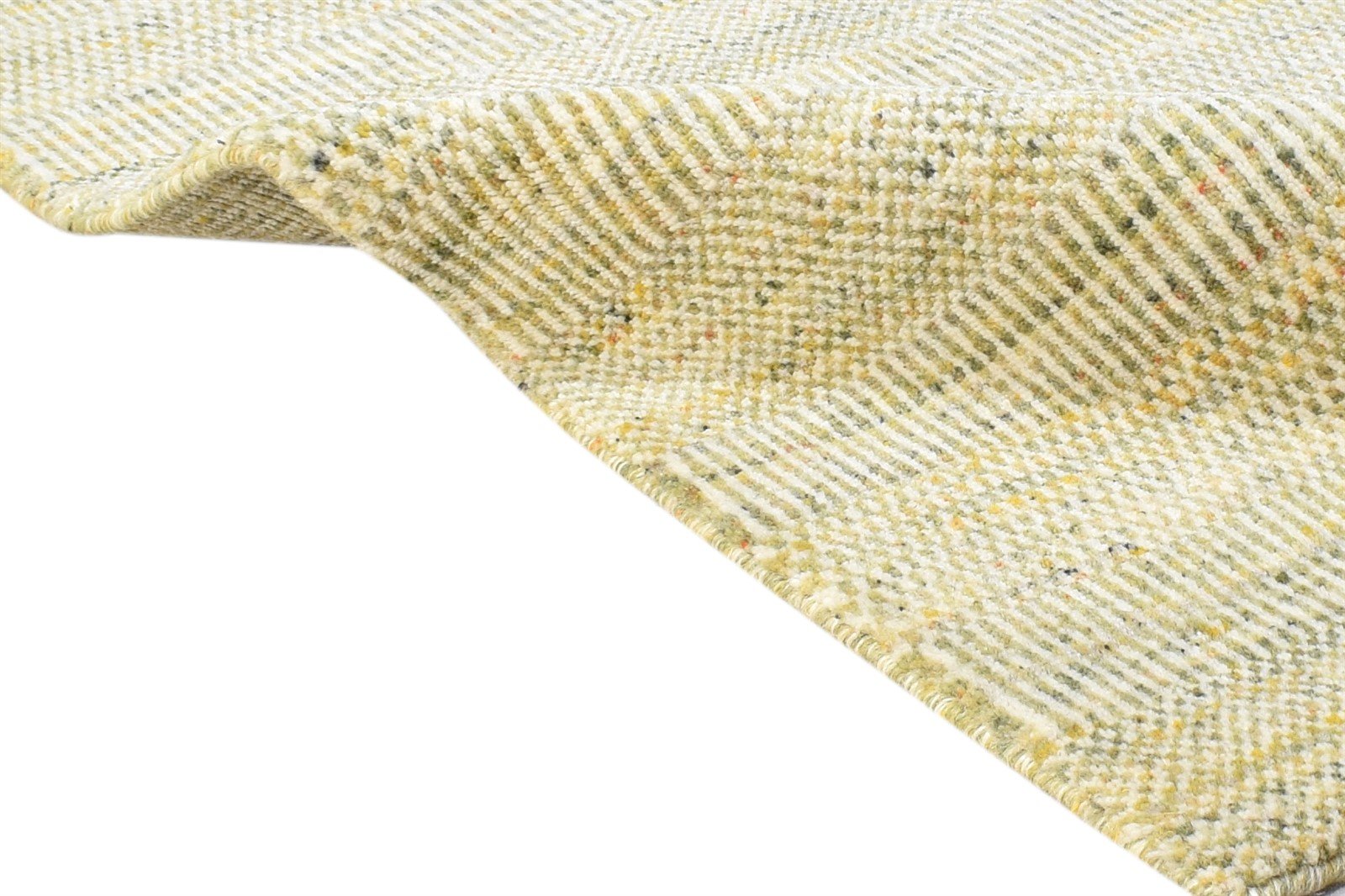 2' X 3' Rug Wool Green Modern Handloom Agra Grass Trellis Small Carpet 7865136382101