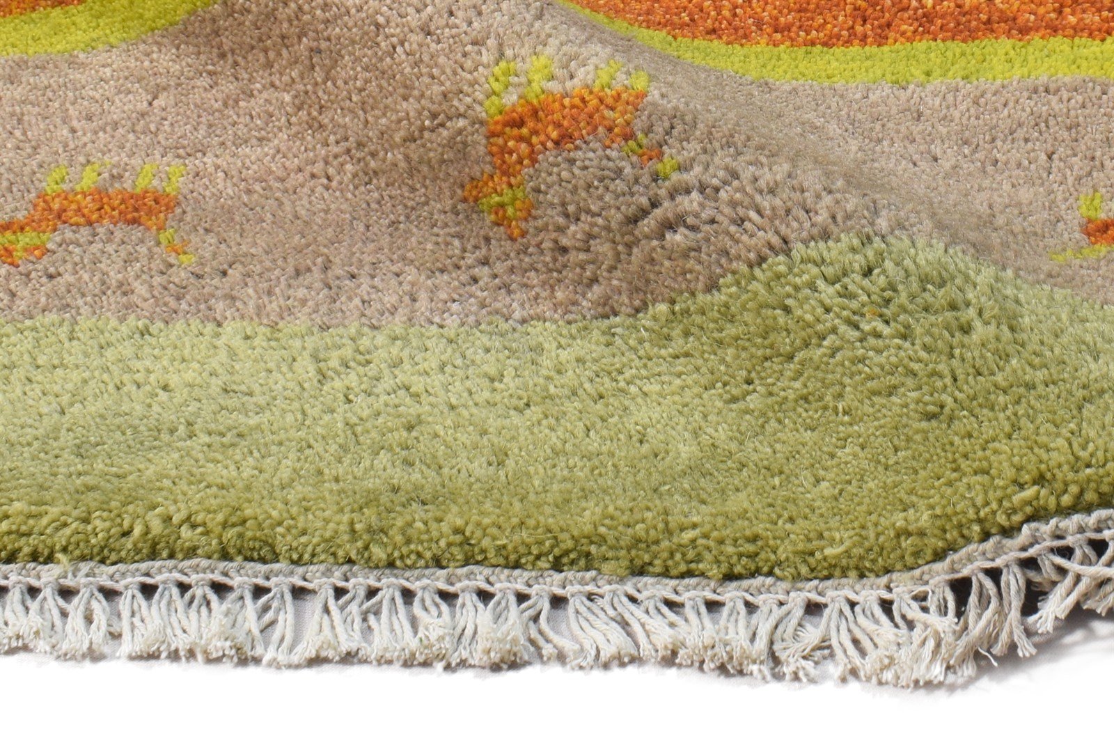 2' X 3' Rug Wool Green Southwestern Hand Knotted American Tribal Small Carpet 7865052496021