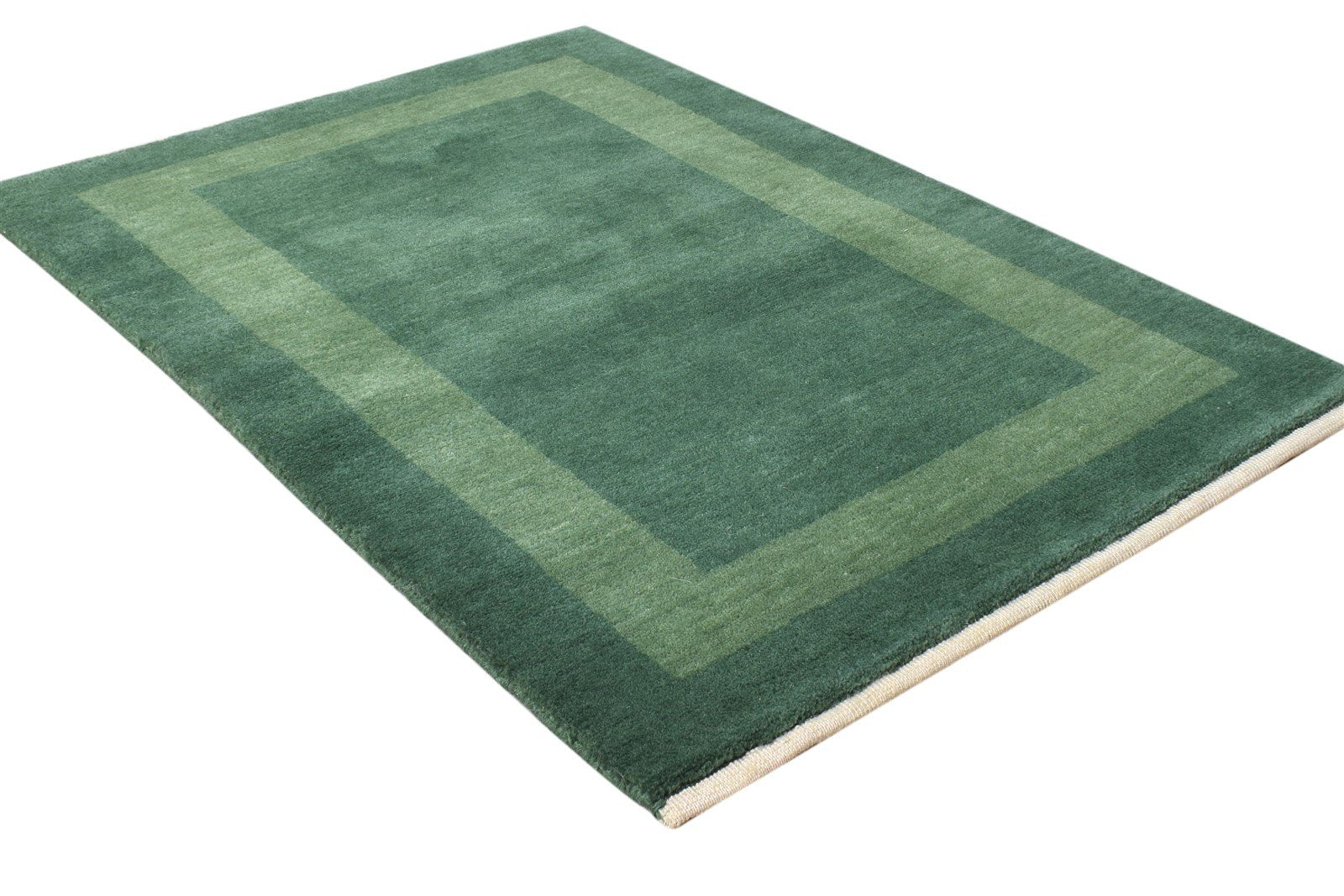 2' X 3' Rug Wool Green Tribal Hand Knotted Gabbeh Bordered Small Carpet 7865126256789