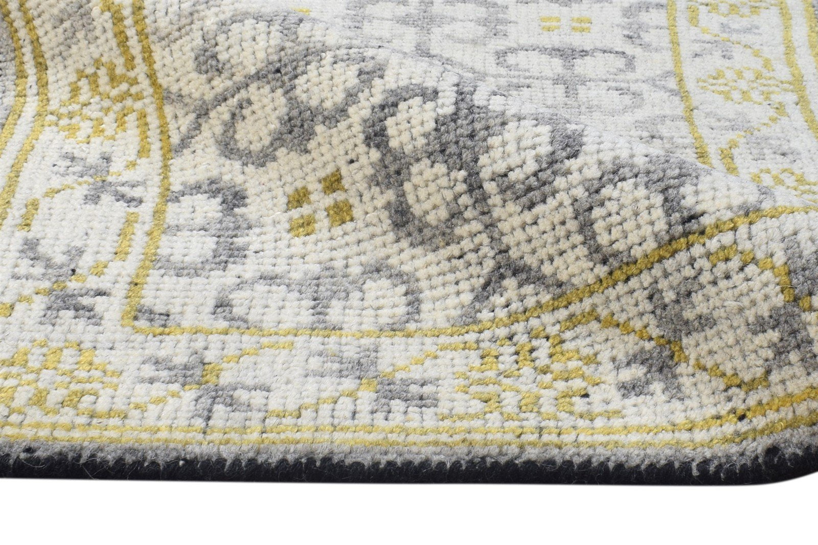 2' X 3' Rug Wool Grey Modern Hand Knotted Scandinavian Nordic Small Carpet 7865123012757