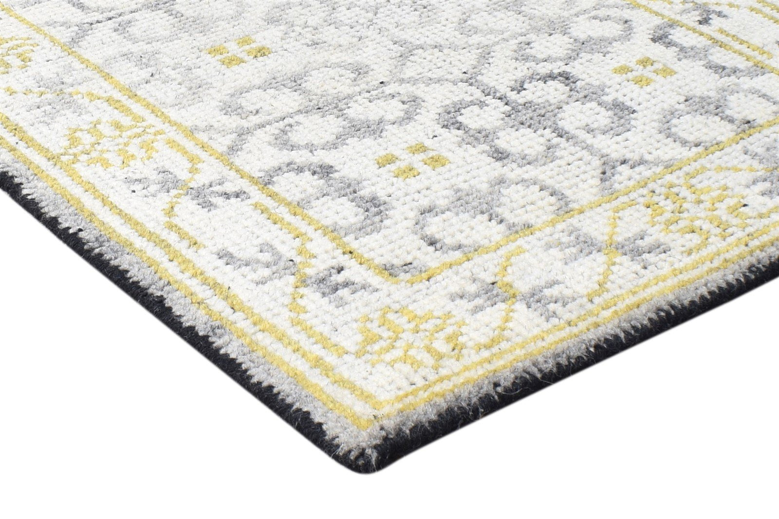 2' X 3' Rug Wool Grey Modern Hand Knotted Scandinavian Nordic Small Carpet 7865123012757