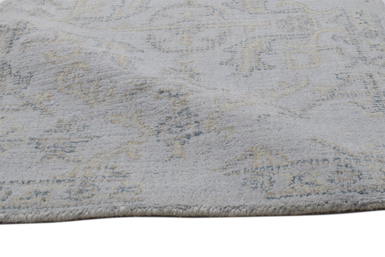 2' X 3' Rug Wool Grey Modern Hand Tufted Oushak Oriental Small Carpet 7864138498197