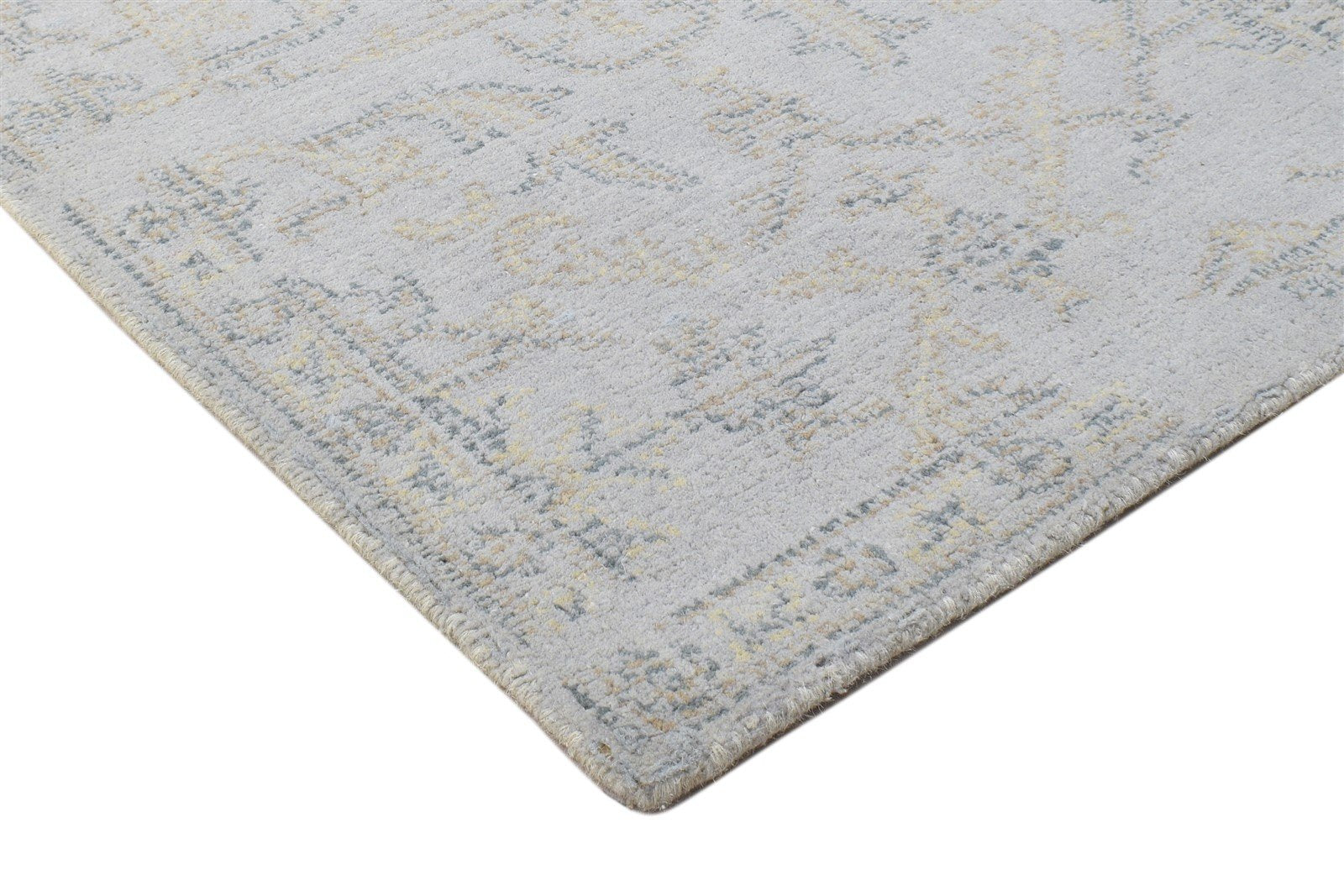 2' X 3' Rug Wool Grey Modern Hand Tufted Oushak Oriental Small Carpet 7864138498197