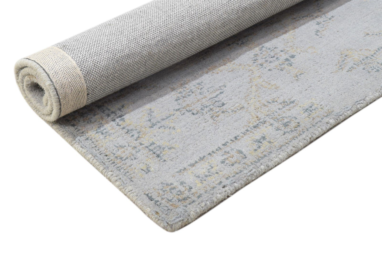 2' X 3' Rug Wool Grey Modern Hand Tufted Oushak Oriental Small Carpet 7864138498197