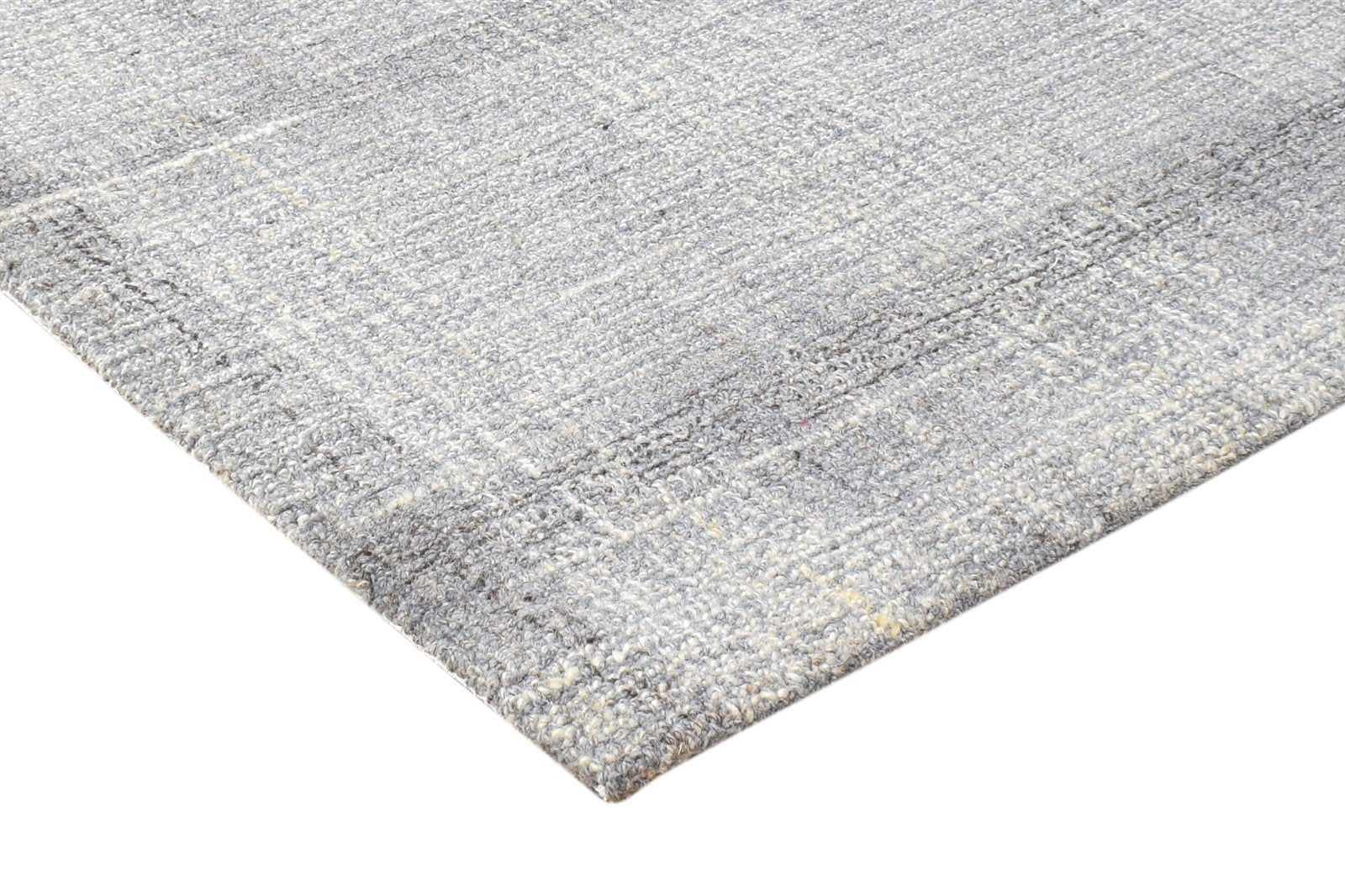 2' X 3' Rug Wool Grey Modern Handloom Scandinavian Solid Small Carpet 7865137987733