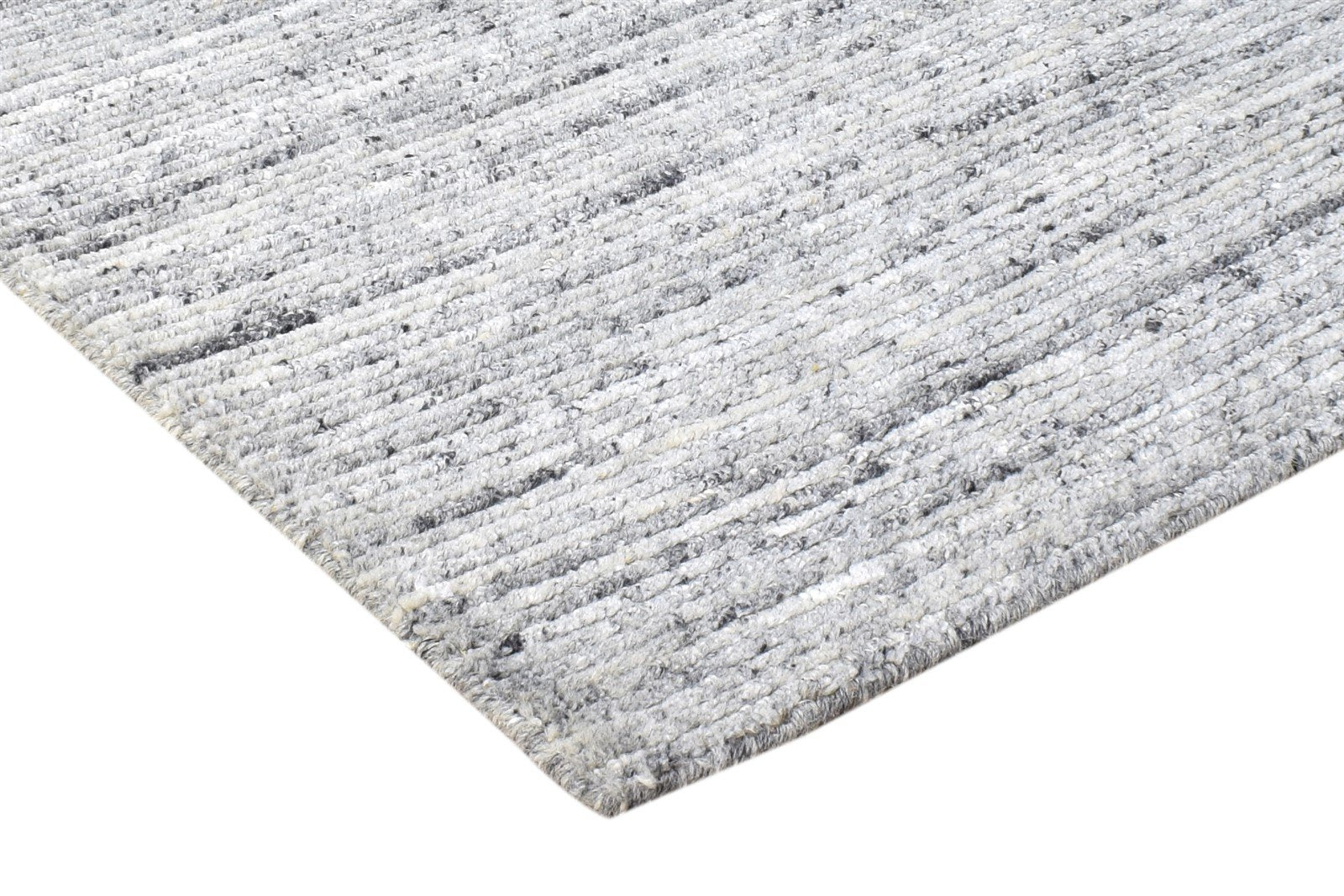 2' X 3' Rug Wool Grey Modern Handloom Scandinavian Solid Small Carpet 7865134481557