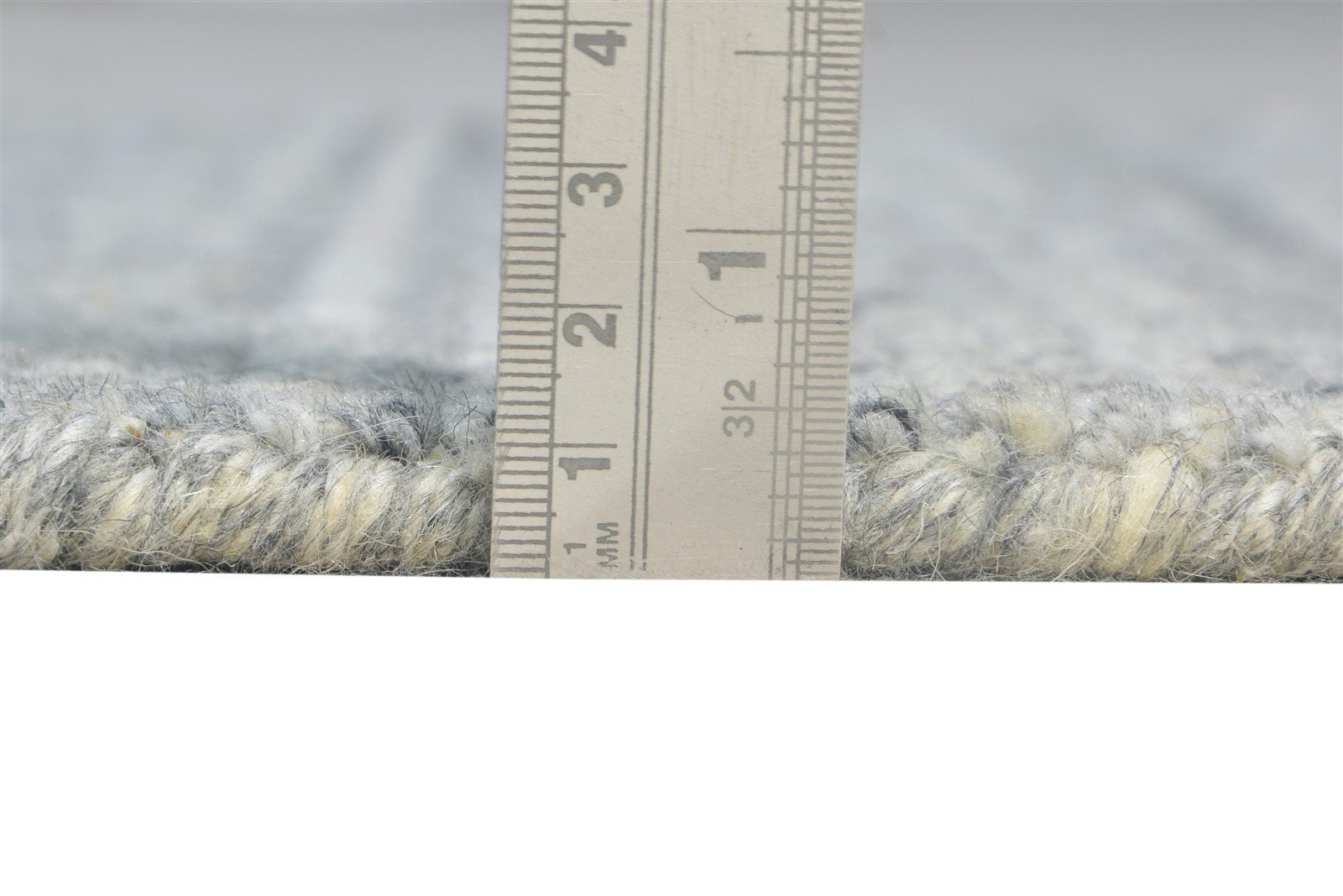 2' X 3' Rug Wool Grey Modern Handloom Scandinavian Solid Small Carpet 7865134481557
