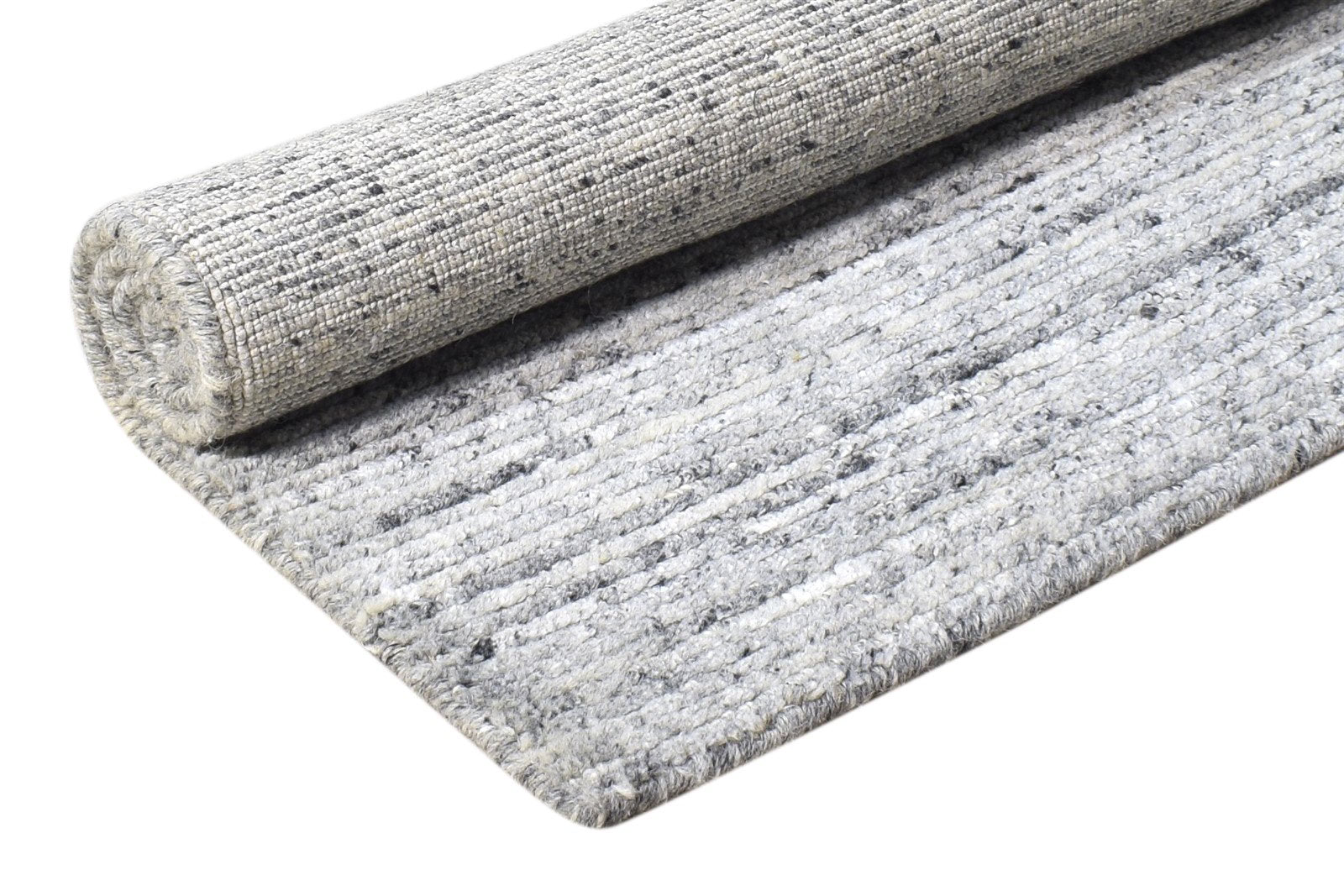 2' X 3' Rug Wool Grey Modern Handloom Scandinavian Solid Small Carpet 7865134481557