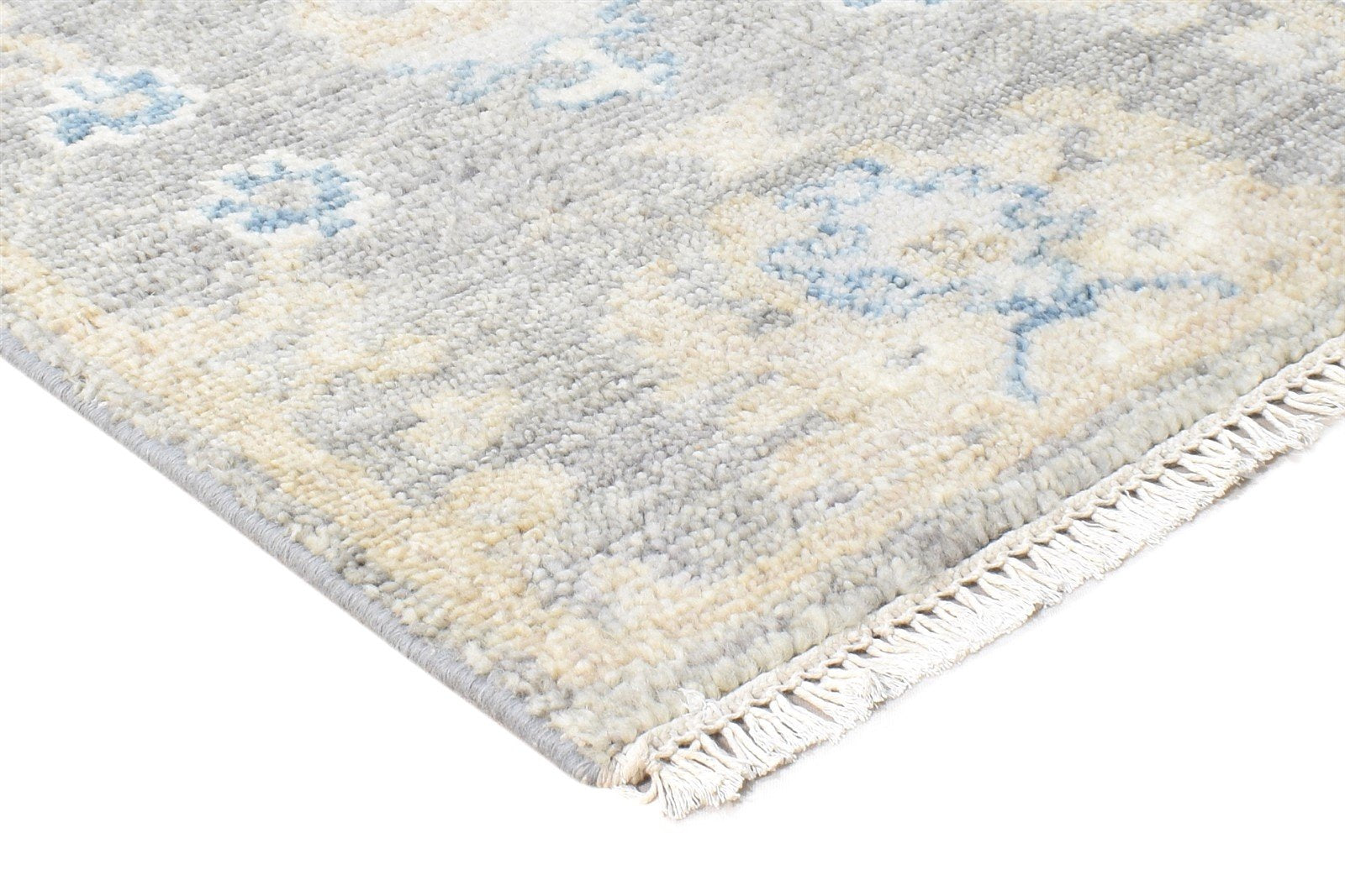 2' X 3' Rug Wool Grey Persian Hand Knotted Oushak Oriental Small Carpet 7865015402645