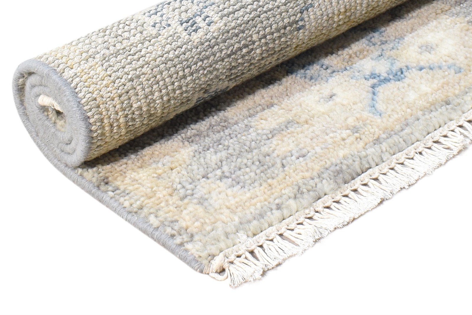 2' X 3' Rug Wool Grey Persian Hand Knotted Oushak Oriental Small Carpet 7865015402645
